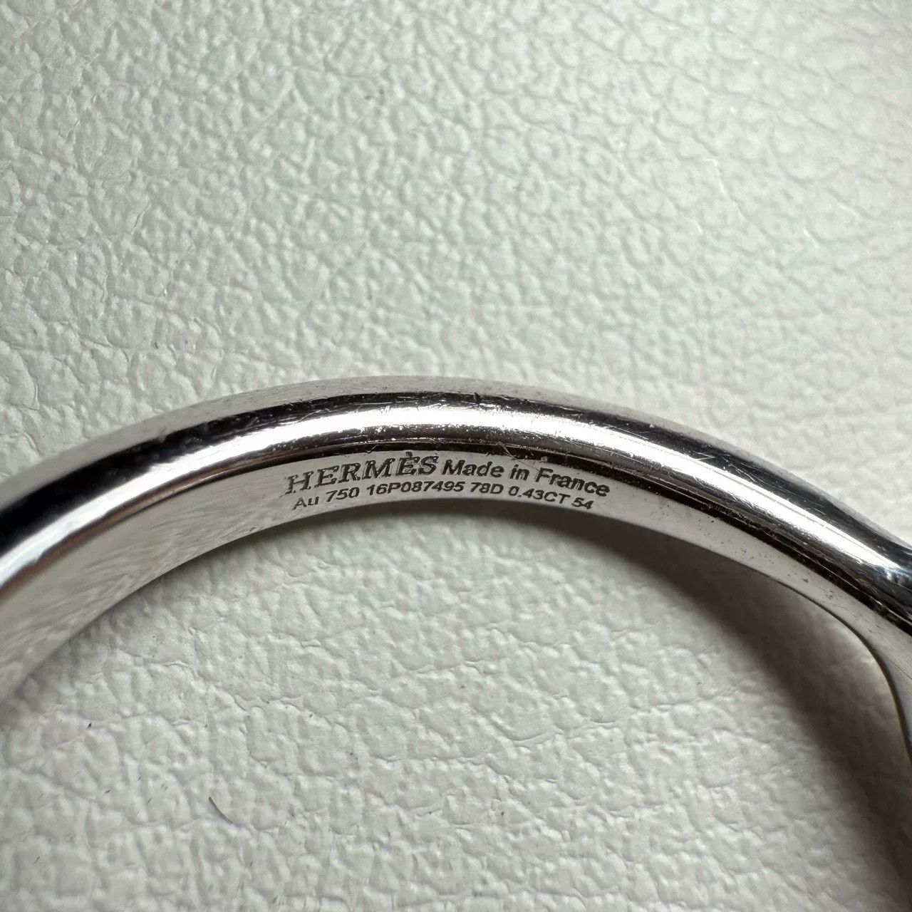Hermes Hermes Double Light White Gold Ring Size ONE SIZE - 5 Thumbnail