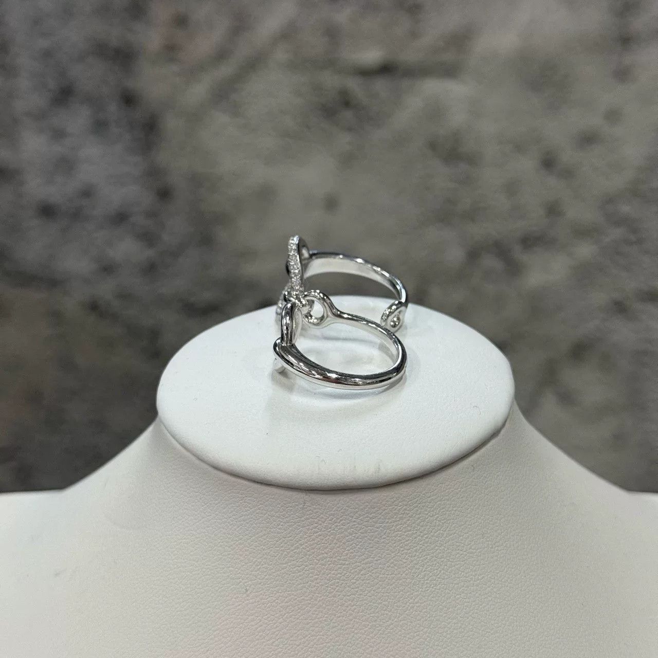 Hermes Hermes Double Light White Gold Ring Size ONE SIZE - 4 Thumbnail