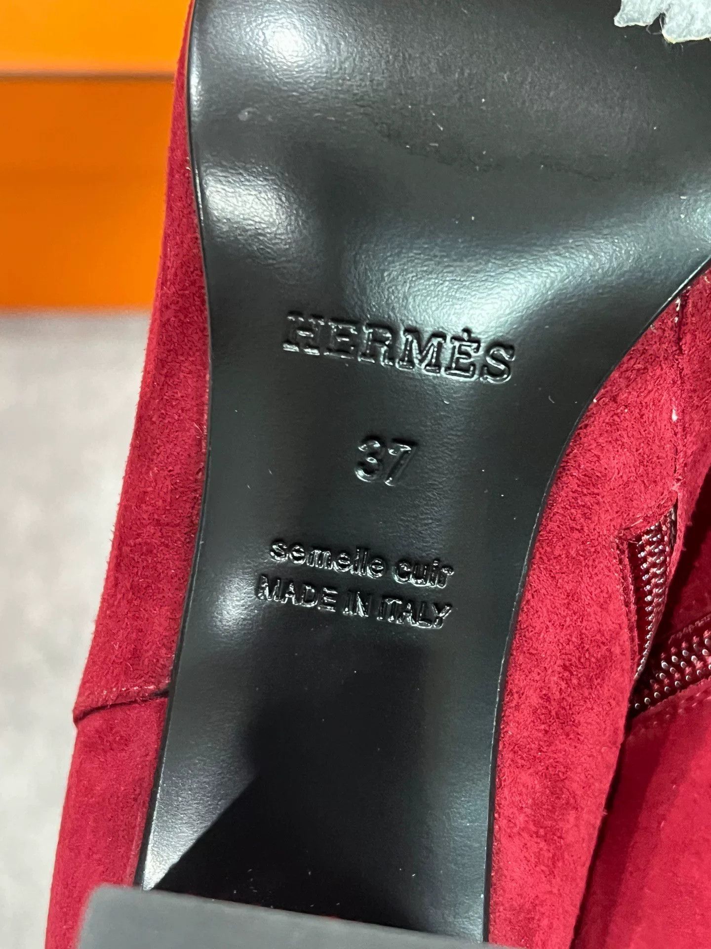 Hermes Hermes Red Kelly Silver Buckle Ankle Boots Size US 6 / IT 36 - 7 Thumbnail