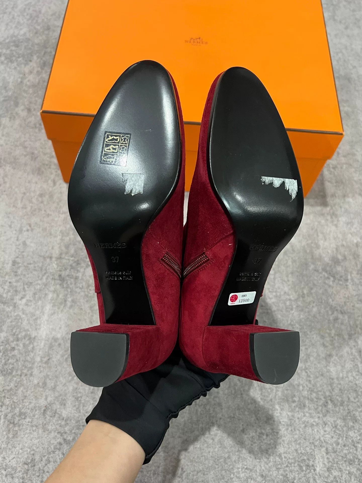 Hermes Hermes Red Kelly Silver Buckle Ankle Boots Size US 6 / IT 36 - 8 Thumbnail