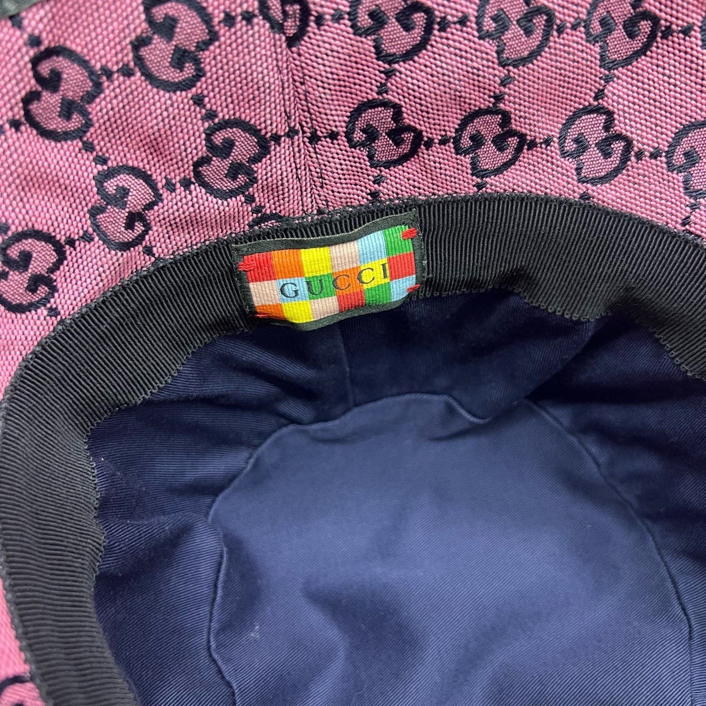 Gucci GUCCI Pink Monogram Logo Bucket Hat Size ONE SIZE - 5 Thumbnail