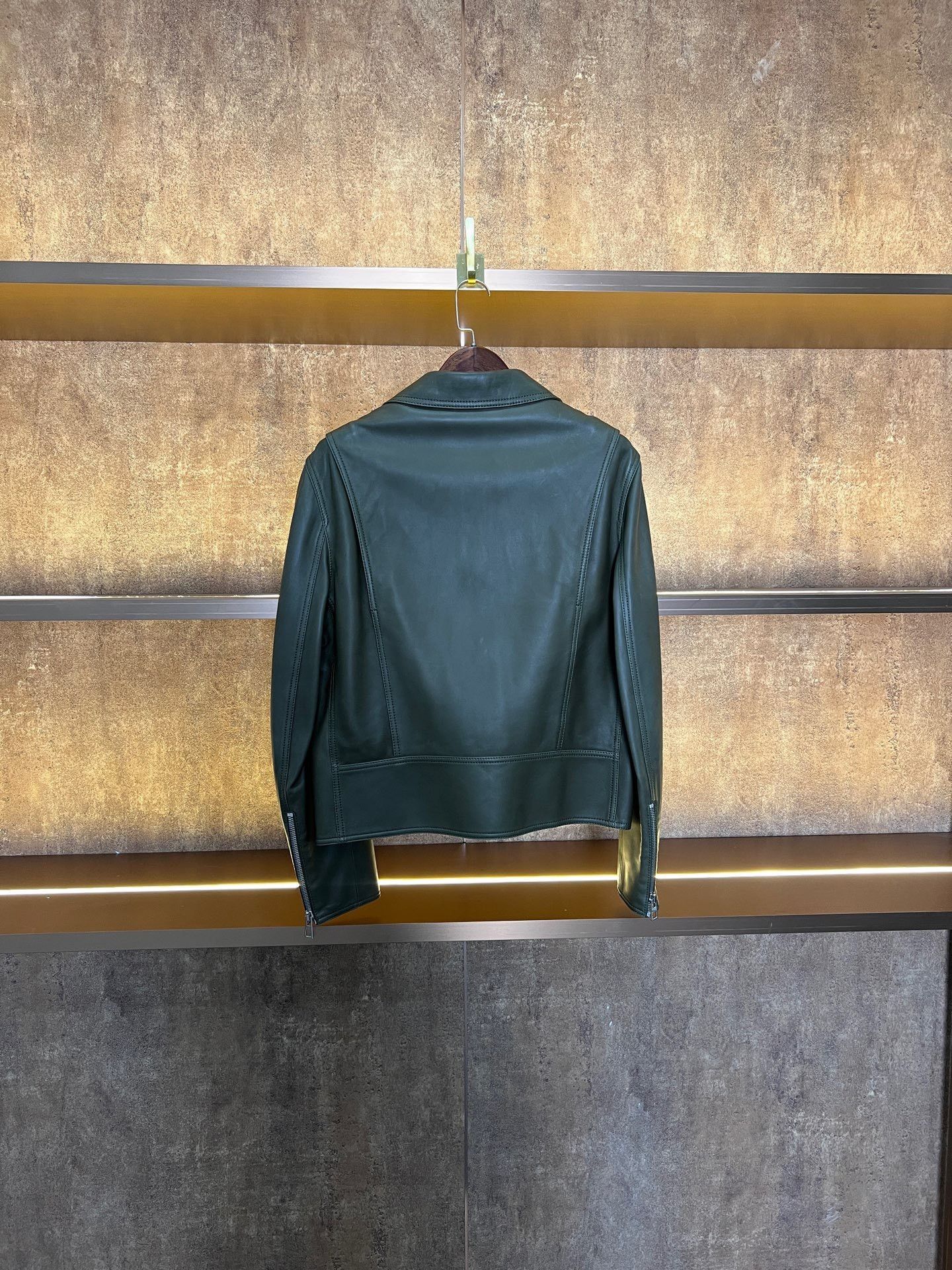 Loewe Loewe Military Green Biker Leather Jacket Size US L / EU 52-54 / 3 - 2 Thumbnail