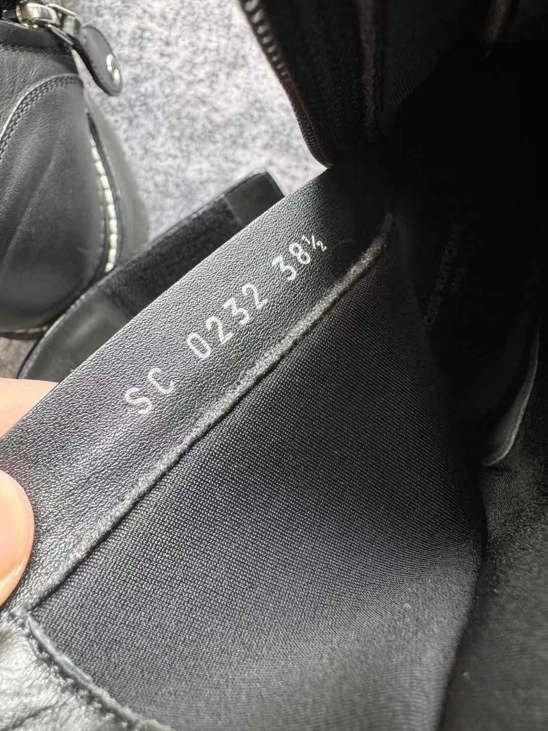 Louis Vuitton Louis Vuitton Black Silver Logo Martin Boots Size US 7.5 / IT 37.5 - 5 Thumbnail