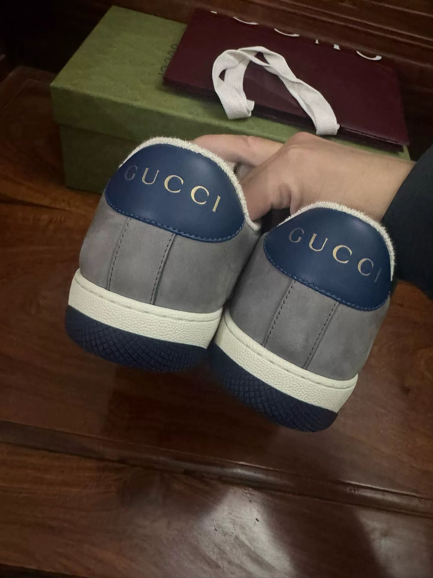 Gucci Gucci Gray Blue Dirty Shoes Size US 10 / EU 43 - 7 Thumbnail