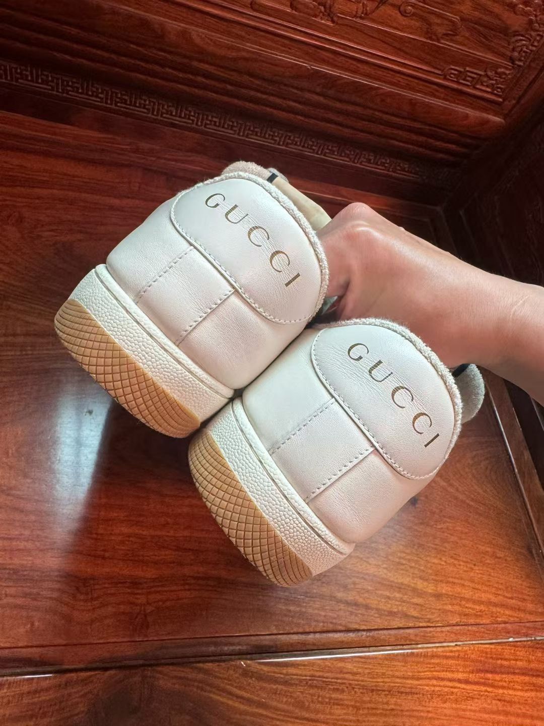 Gucci Gucci GG Enamel Distressed Sneakers Size US 8.5 / EU 41-42 - 6 Thumbnail