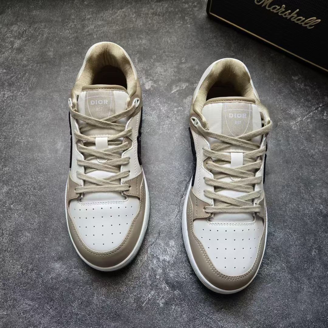 Dior DIOR B57 White Brown Shoes Size US 7 / EU 40 - 2 Thumbnail