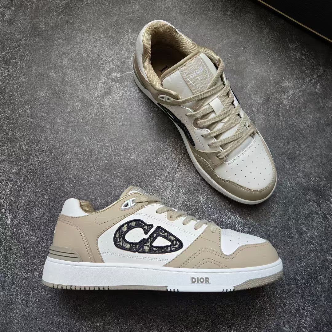 Dior DIOR B57 White Brown Shoes Size US 7 / EU 40 - 5 Thumbnail
