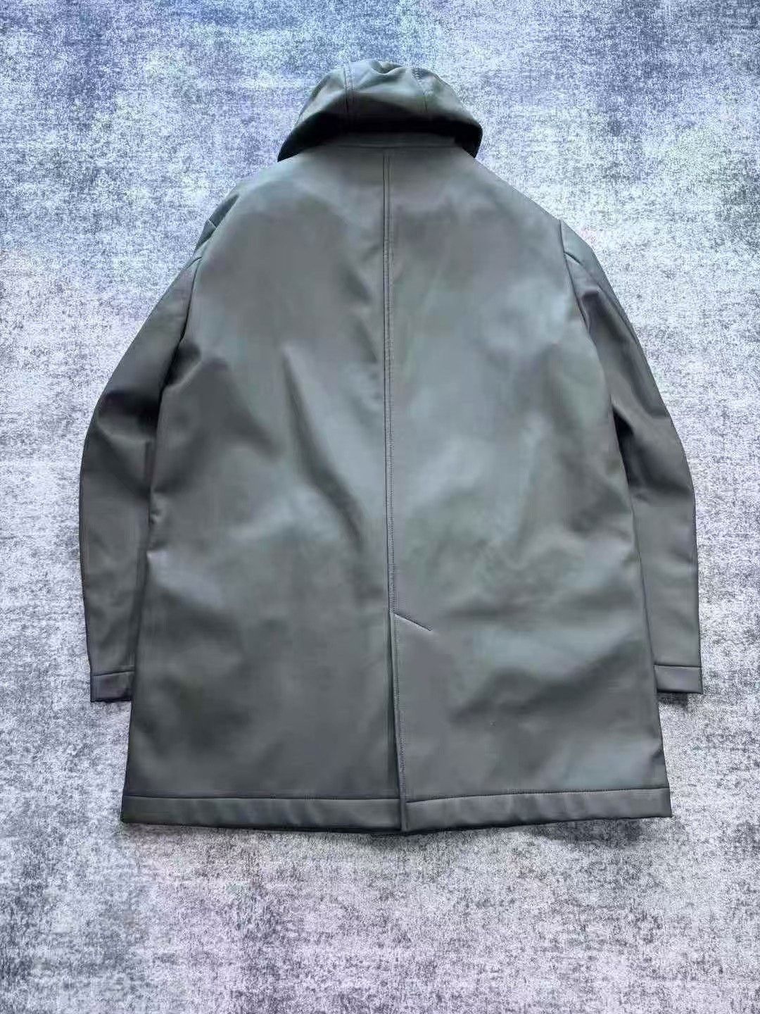 Fendi Fendi Dark Green Eco Leather Coat Size US M / EU 48-50 / 2 - 2 Thumbnail