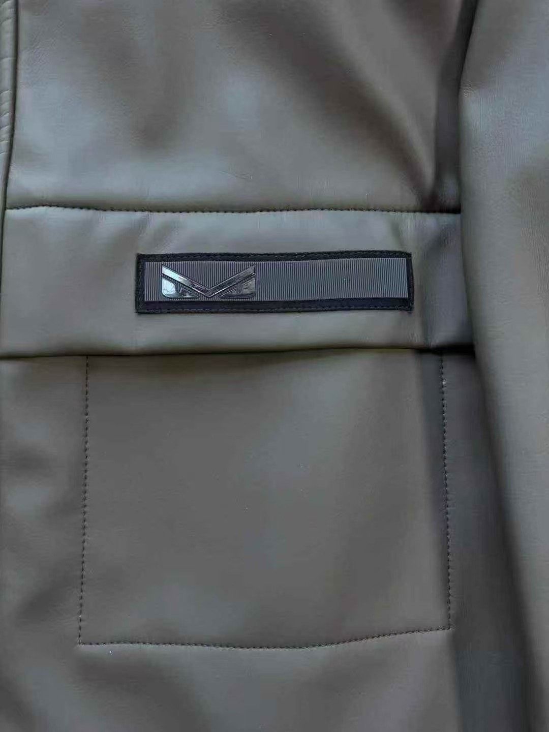 Fendi Fendi Dark Green Eco Leather Coat Size US M / EU 48-50 / 2 - 3 Thumbnail
