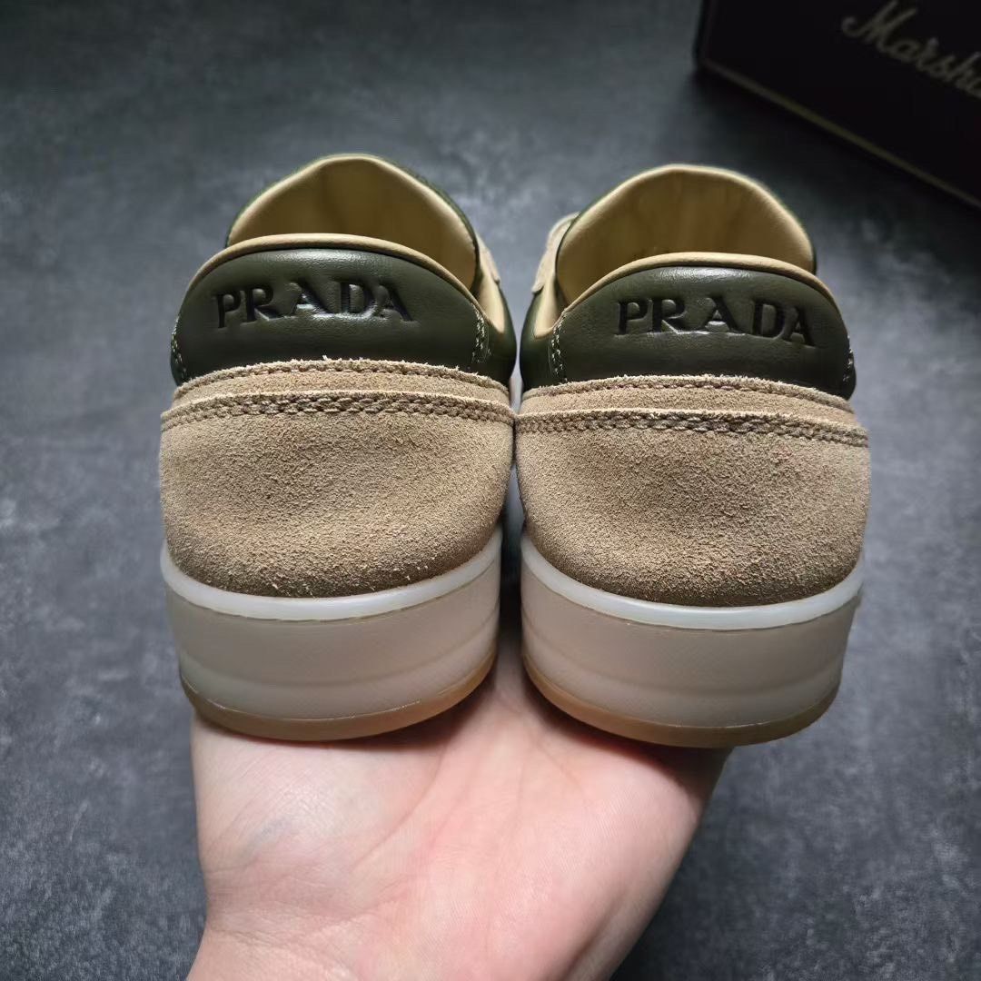 Prada Prada Downtown Moss Green Triangle Logo Sneakers Size US 6 / EU 39 - 7 Thumbnail