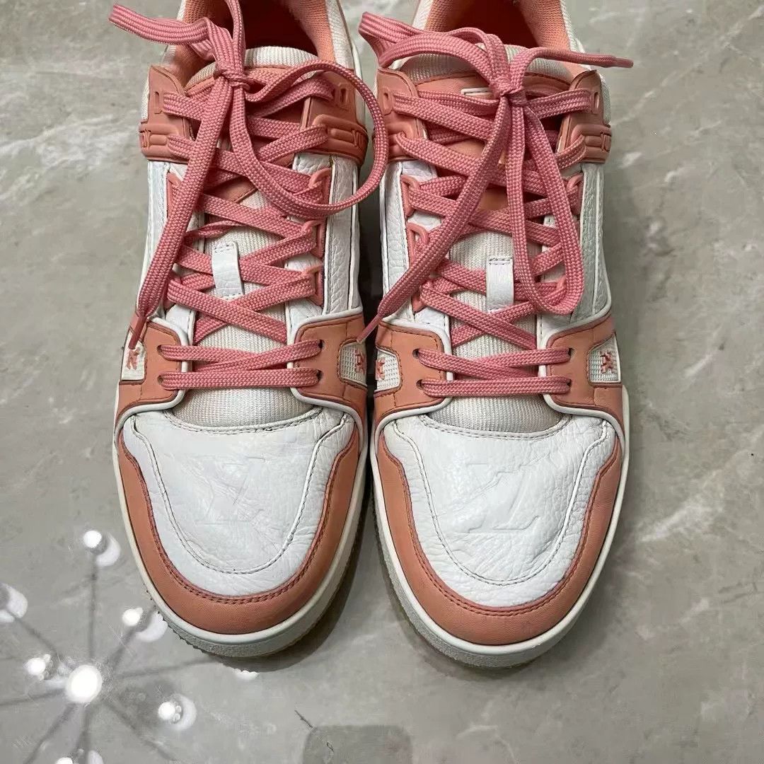 Louis Vuitton Louis Vuitton LV Peach Pink Trainer Size US 7.5 / IT 37.5 - 3 Thumbnail