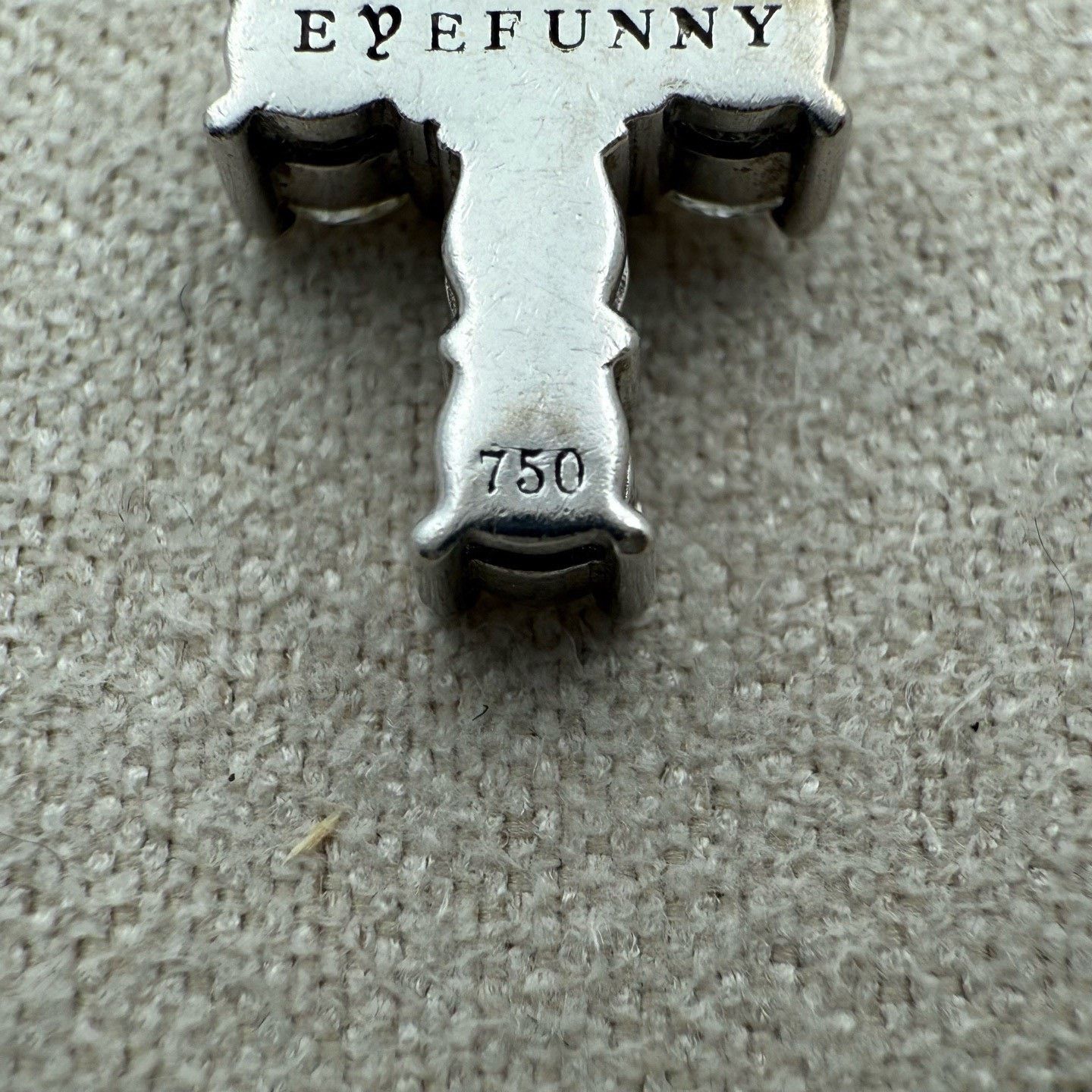 EYEFUNNY Eyefunny Platinum Cross Diamond Pendant Size ONE SIZE - 6 Thumbnail