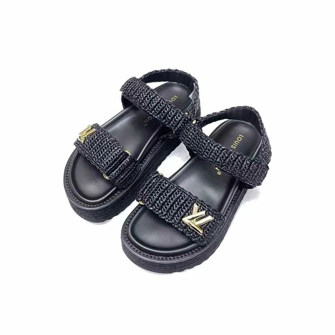 Louis Vuitton Louis Vuitton Raffia Platform Woven Sandals Size US 6 / IT 36 - 2 Thumbnail