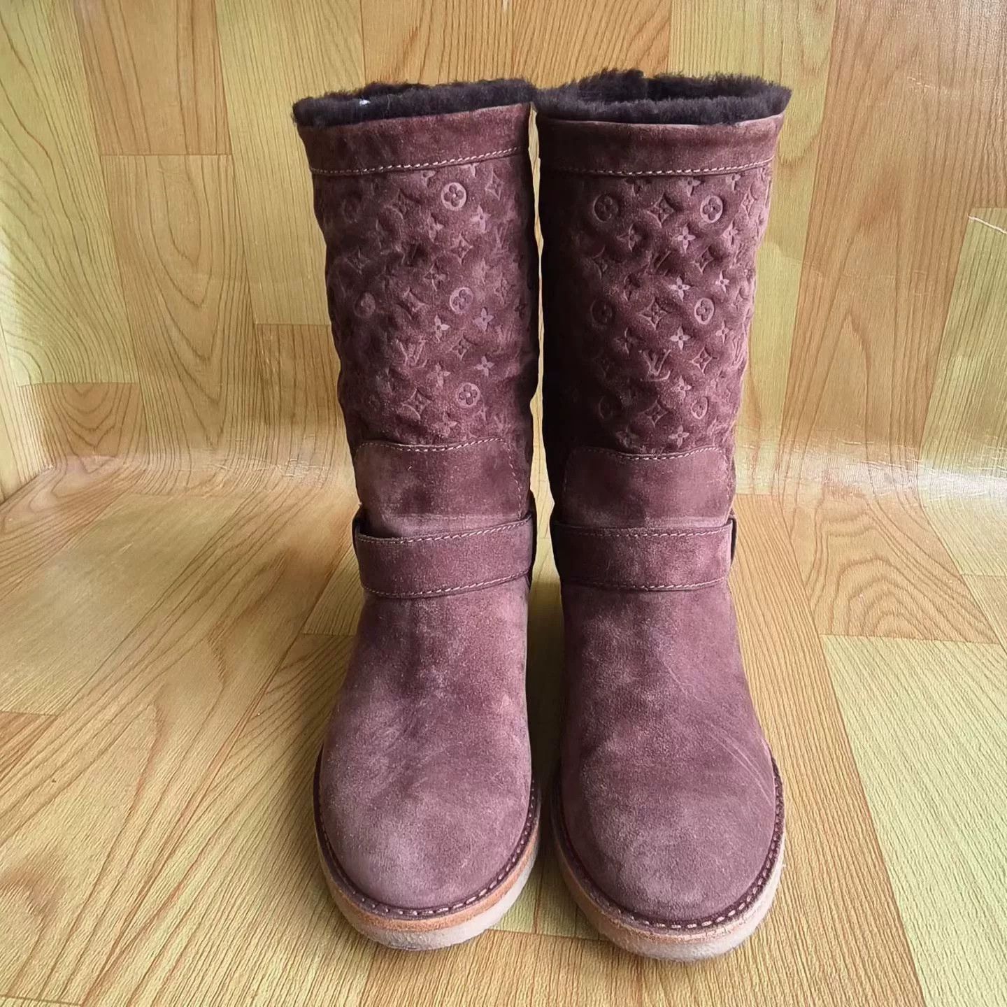 Louis Vuitton Louis Vuitton Brown Monogram Knee-High Boots Size US 5 / IT 35 - 4 Thumbnail