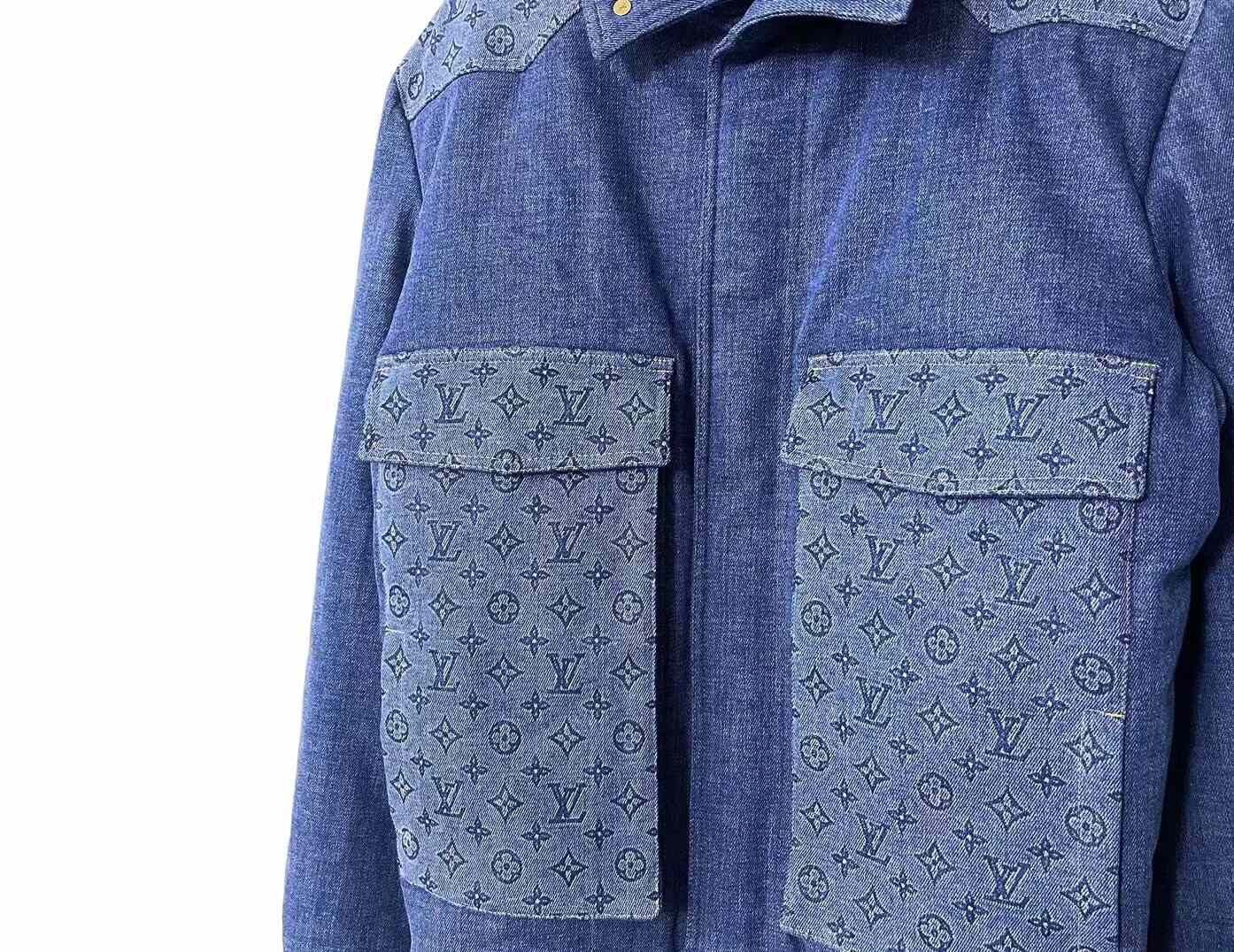 Louis Vuitton Louis Vuitton Monogram Denim Padded Jacket Size US L / EU 52-54 / 3 - 2 Thumbnail