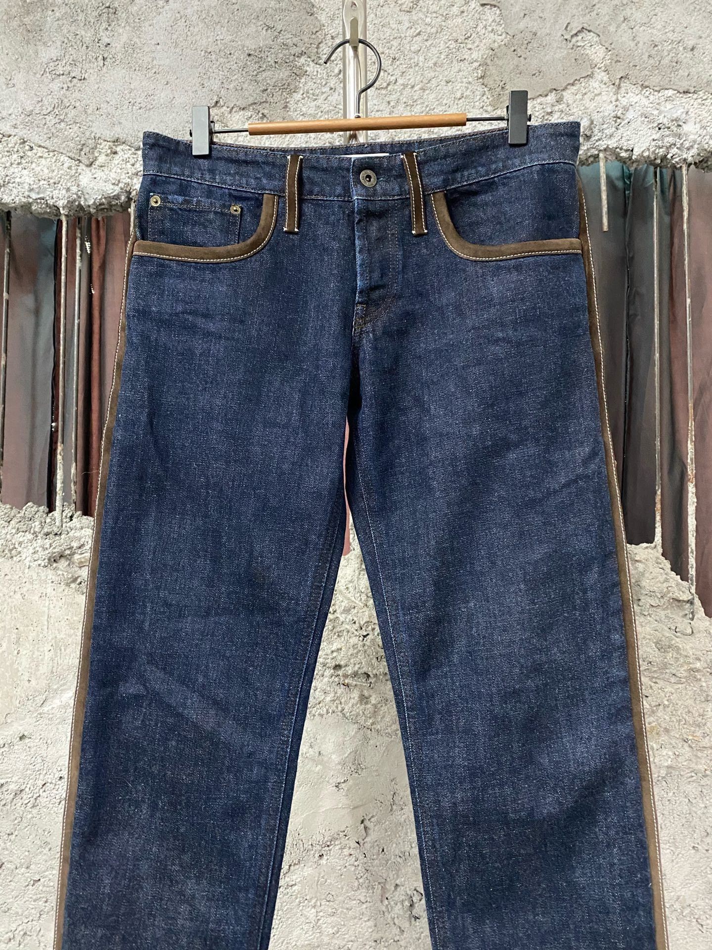 Miu Miu Miumiu Patchwork Leather Jeans Size 26" / US 2 / IT 38 - 3 Thumbnail