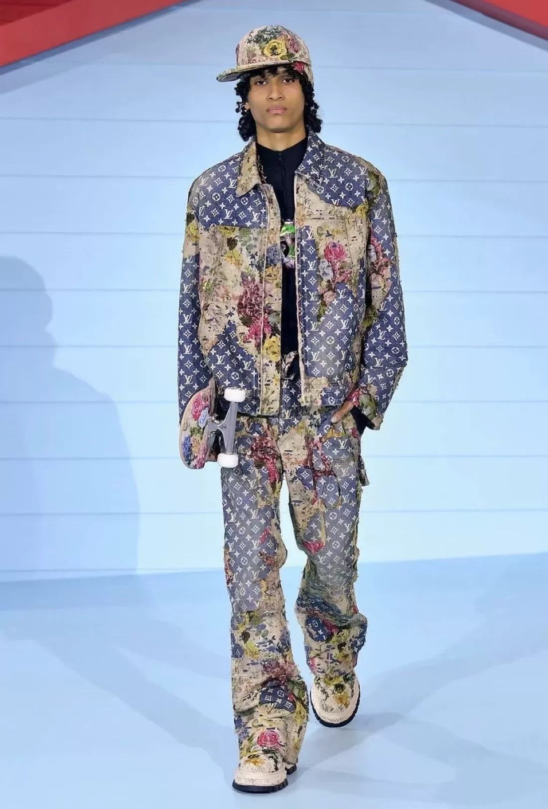Louis Vuitton Louis Vuitton Floral Boro Denim Jacket Size US S / EU 44-46 / 1 - 5 Thumbnail