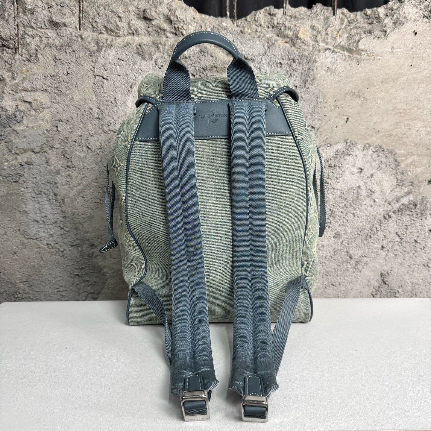 Louis Vuitton Louis Vuitton Montsouris Denim Blue Backpack Size ONE SIZE - 2 Thumbnail