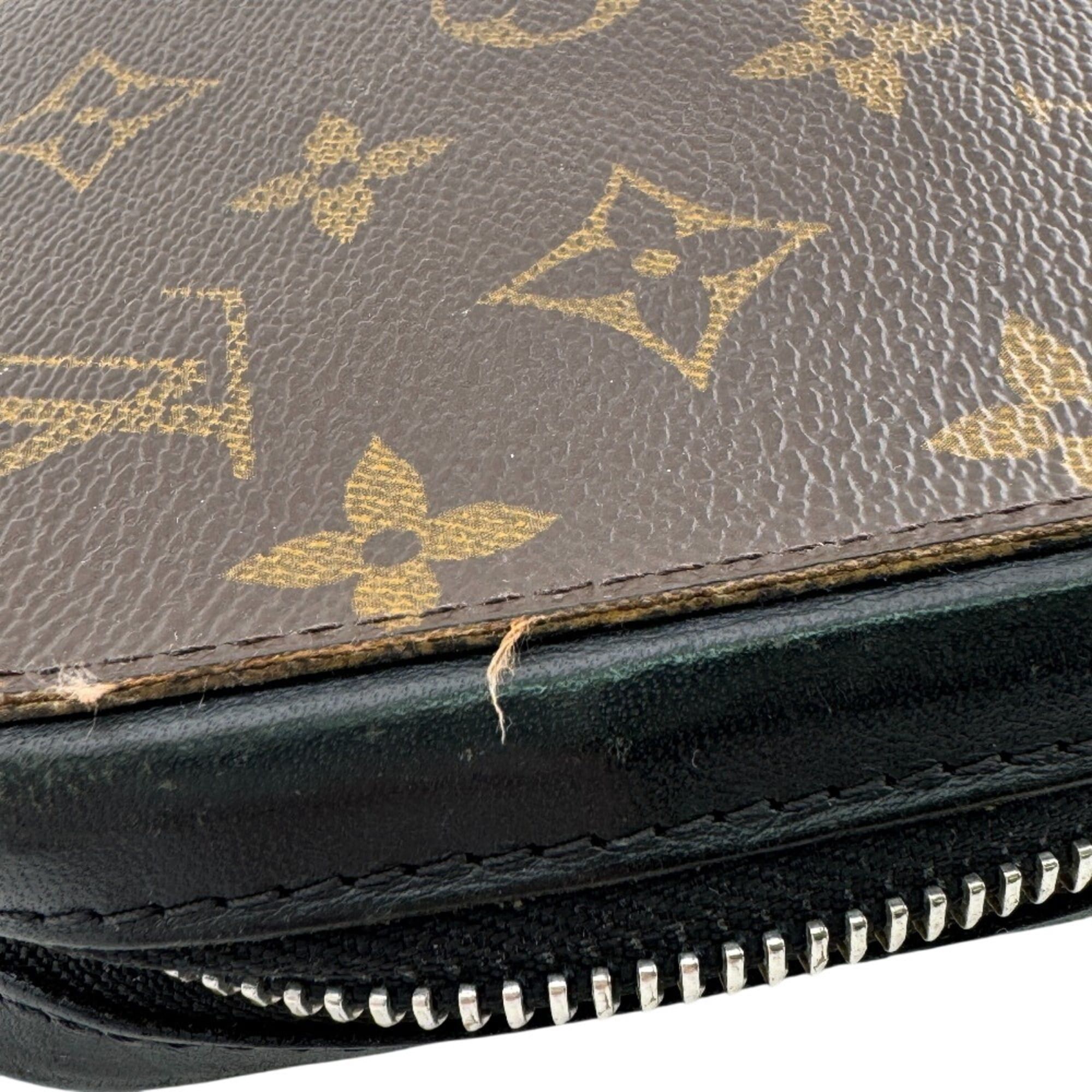 Louis Vuitton LOUIS VUITTON M61506 Zippy XL Round Zip Wallet Monogram Macassar Second Bag Clutch Men's Women's Brown Size ONE SIZE - 8 Thumbnail