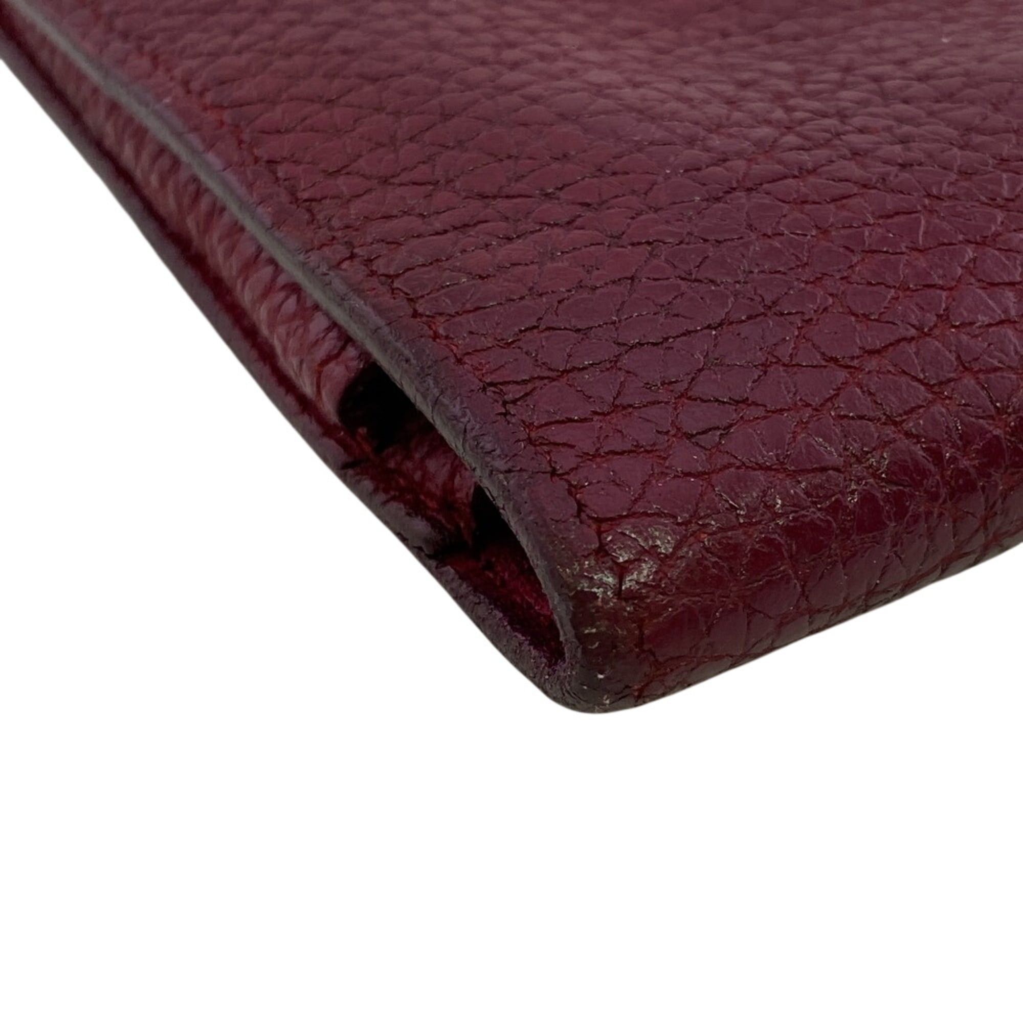 Hermes HERMES Dogon GM Bi-fold Flap Long Wallet, Red Size ONE SIZE - 3 Thumbnail