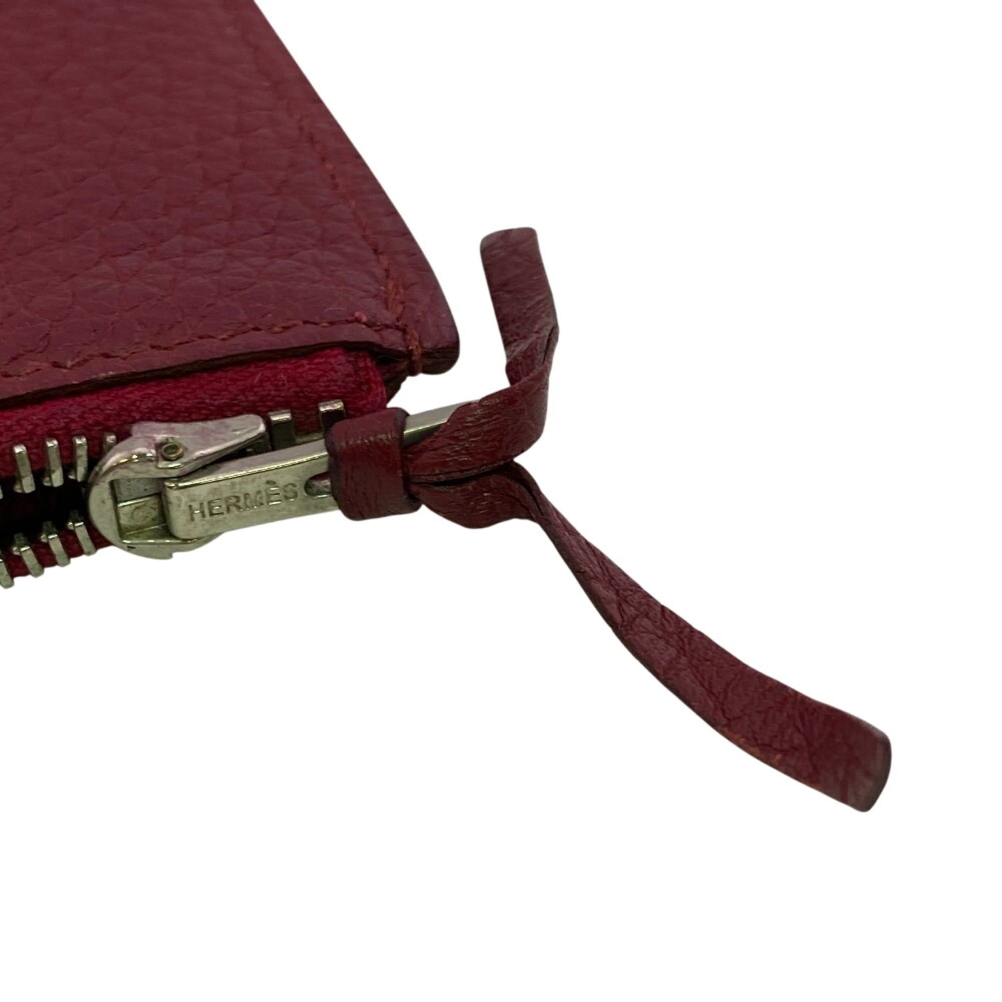 Hermes HERMES Dogon GM Bi-fold Flap Long Wallet, Red Size ONE SIZE - 12 Thumbnail