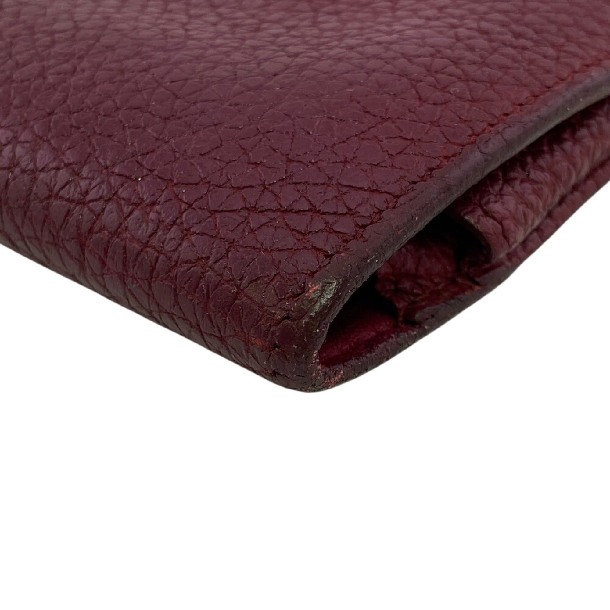 Hermes HERMES Dogon GM Bi-fold Flap Long Wallet, Red Size ONE SIZE - 4 Thumbnail