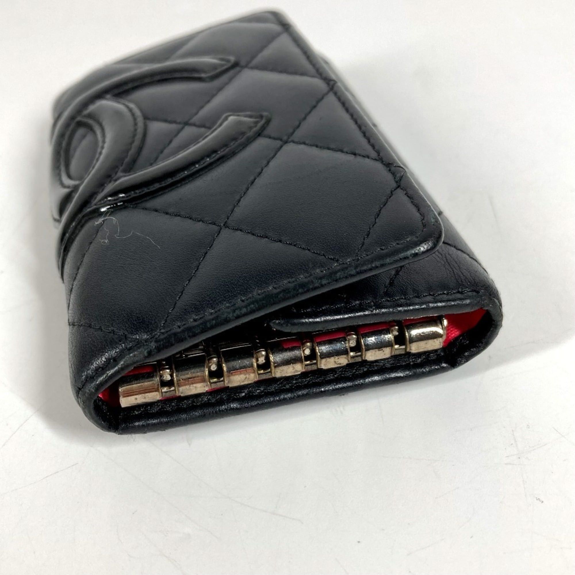 Chanel CHANEL A26723 Cambon Line CC Coco Mark 6-Key Leather Key Case for Women, Black Size ONE SIZE - 8 Thumbnail
