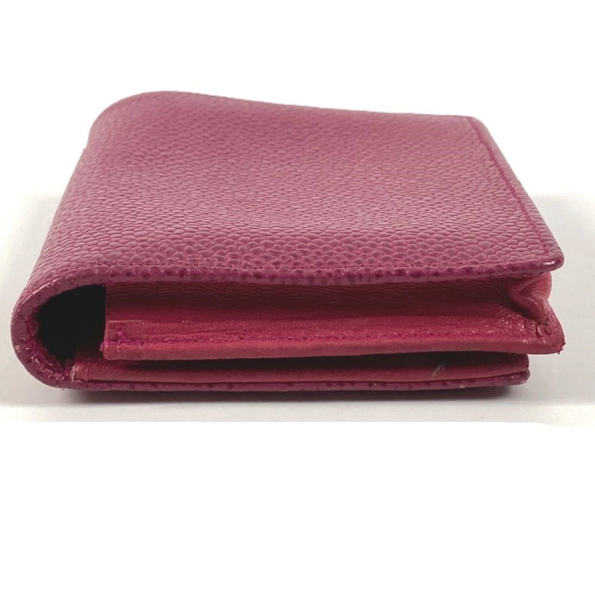 Chanel CHANEL CC Coco Mark Logo Business Card Holder/Pass Case, Bi-fold, Caviar Leather, Women's, Purple Size ONE SIZE - 5 Thumbnail