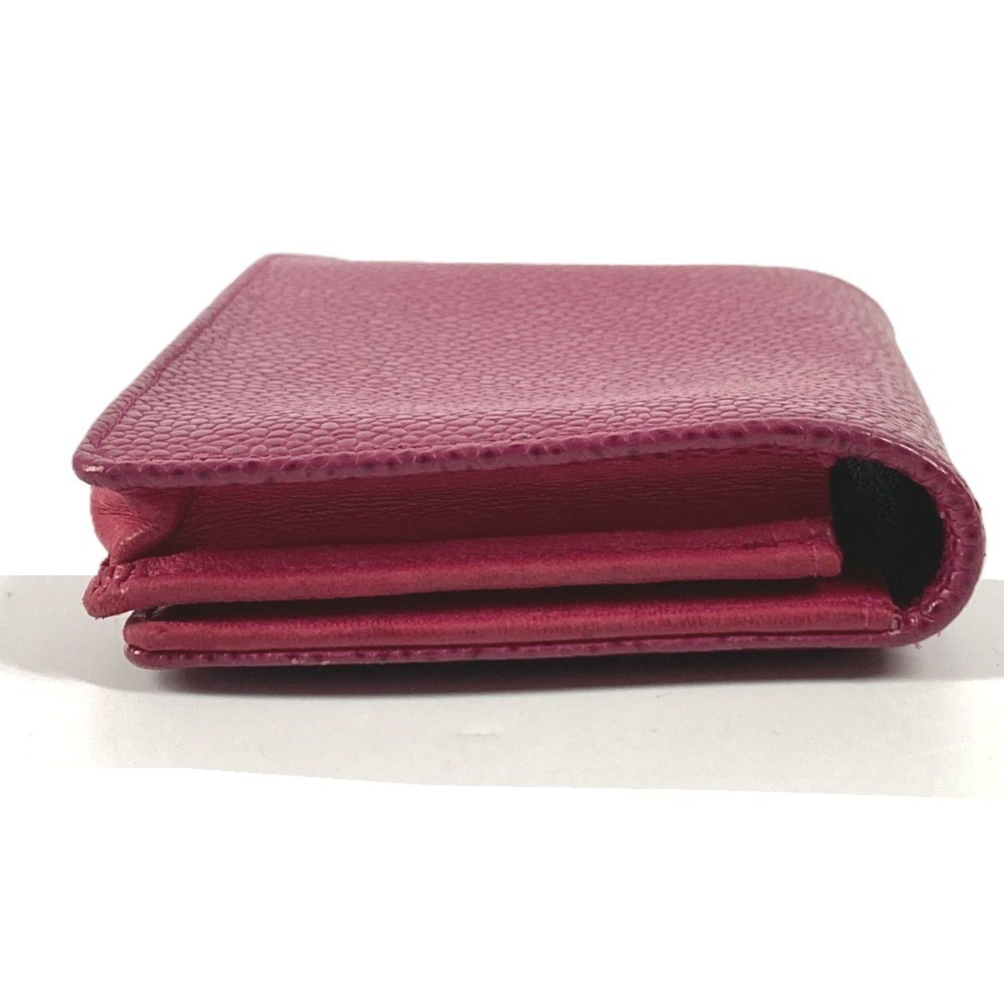 Chanel CHANEL CC Coco Mark Logo Business Card Holder/Pass Case, Bi-fold, Caviar Leather, Women's, Purple Size ONE SIZE - 3 Thumbnail