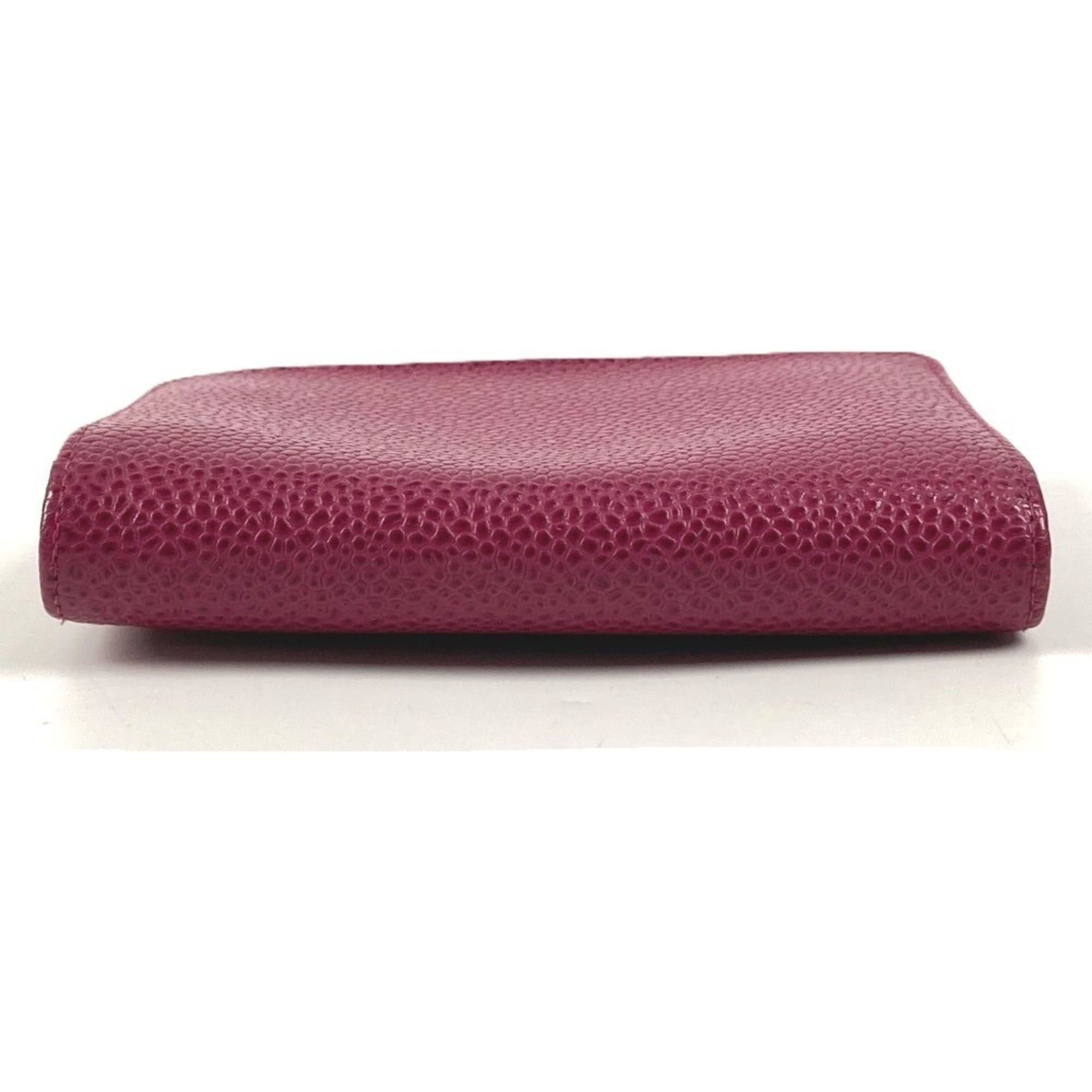 Chanel CHANEL CC Coco Mark Logo Business Card Holder/Pass Case, Bi-fold, Caviar Leather, Women's, Purple Size ONE SIZE - 4 Thumbnail