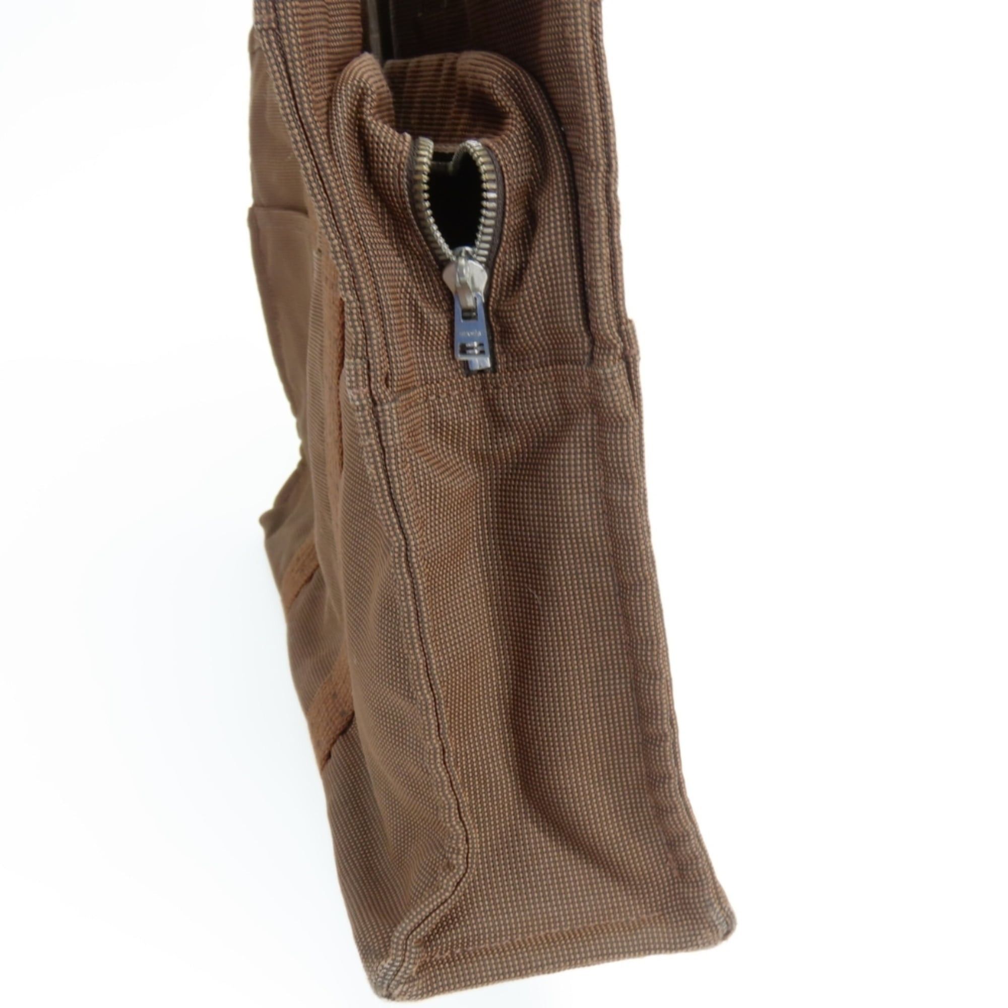 Hermes Hermes Tote Bag, Herline MM, Polyester/Polyamide, Brown, Vintage Hardware, Women's/Men's Size ONE SIZE - 8 Thumbnail