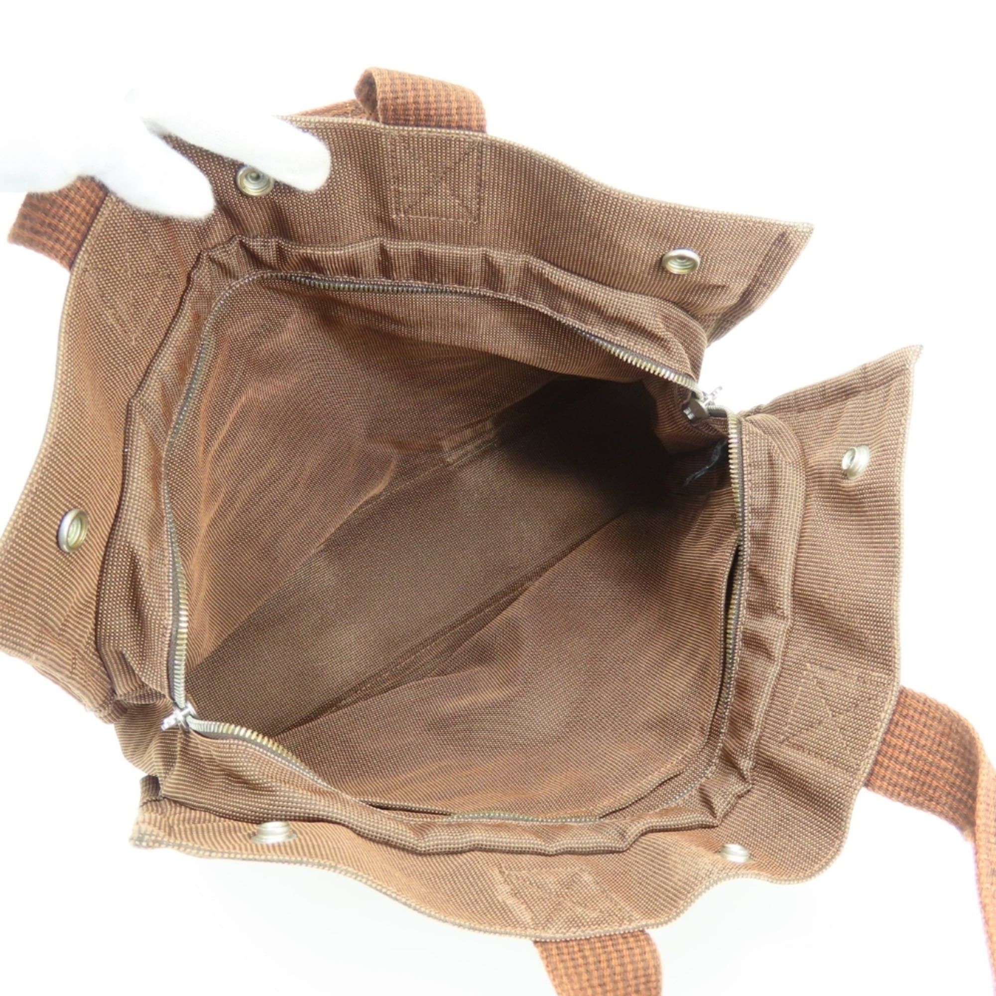 Hermes Hermes Tote Bag, Herline MM, Polyester/Polyamide, Brown, Vintage Hardware, Women's/Men's Size ONE SIZE - 18 Thumbnail