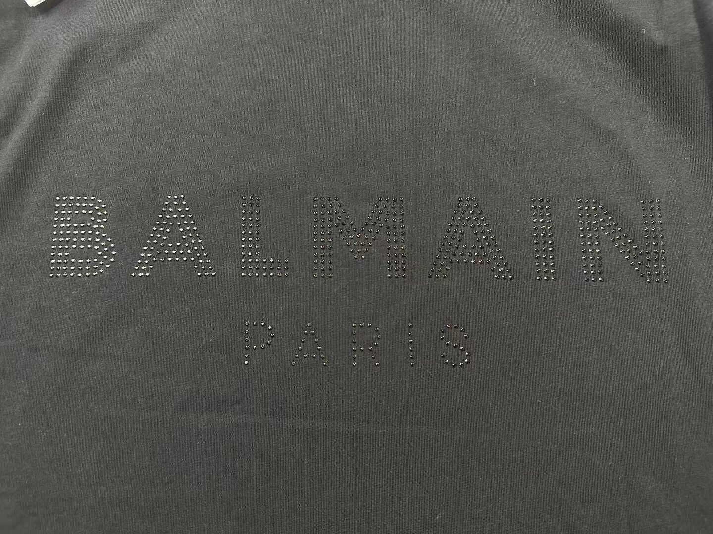 Balmain Balmain Black Rhinestone Logo Short-Sleeve Size S / US 4 / IT 40 - 2 Thumbnail