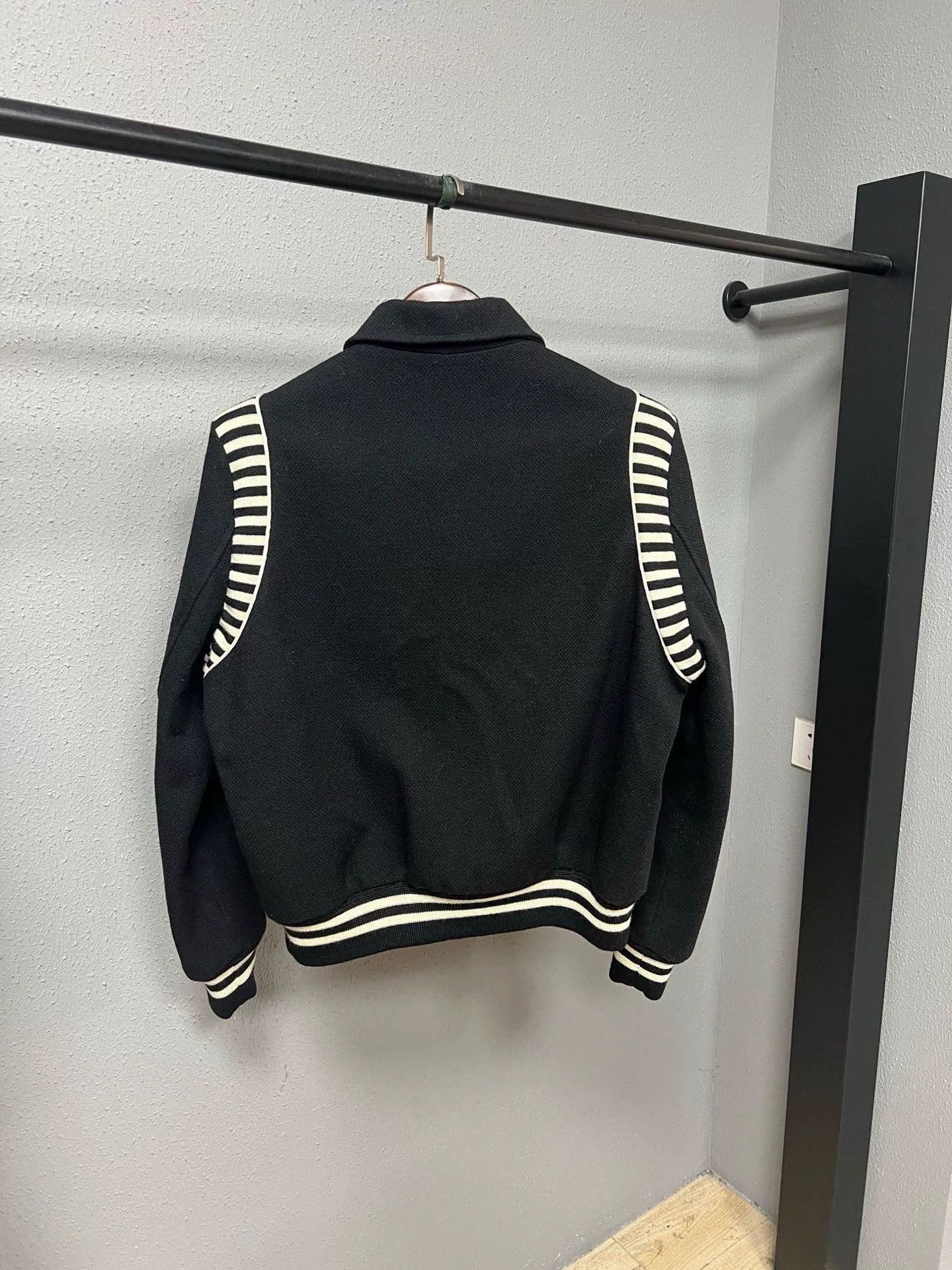 Saint Laurent Paris SLP Zebra Print Baseball Jacket Size US M / EU 48-50 / 2 - 2 Thumbnail