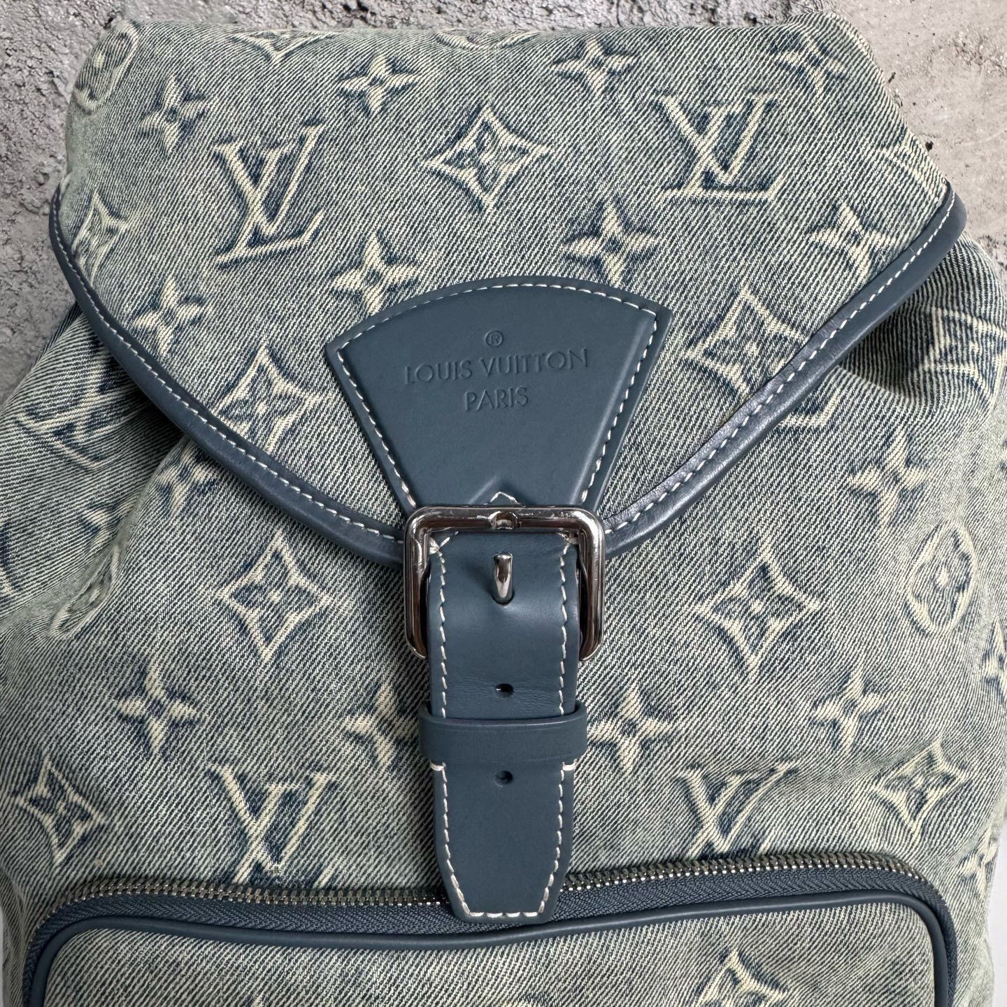 Louis Vuitton Louis Vuitton Montsouris Denim Backpack Size ONE SIZE - 6 Thumbnail