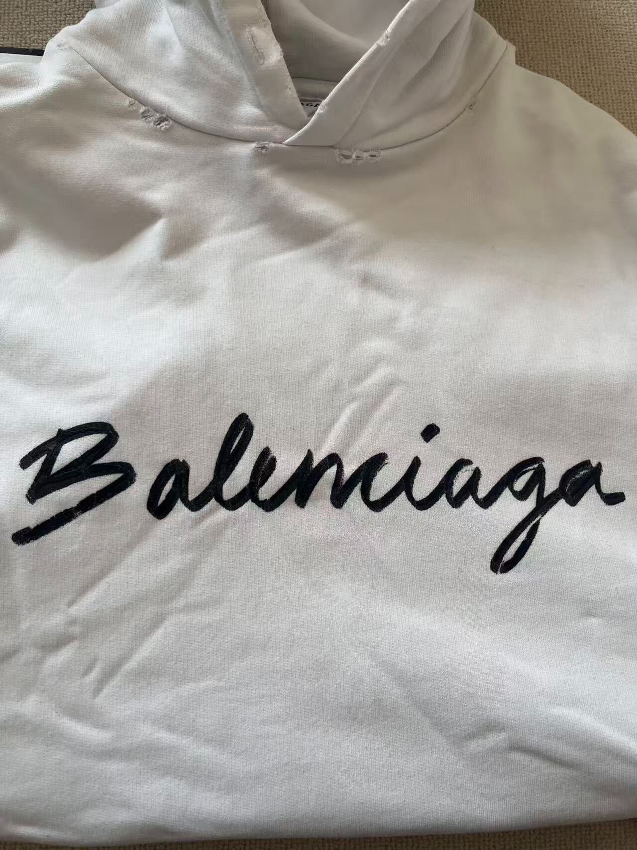 Balenciaga Balenciaga Logo Print Oversized Hooded Sweatshirt Women's Size M / US 6-8 / IT 42-44 - 3 Thumbnail
