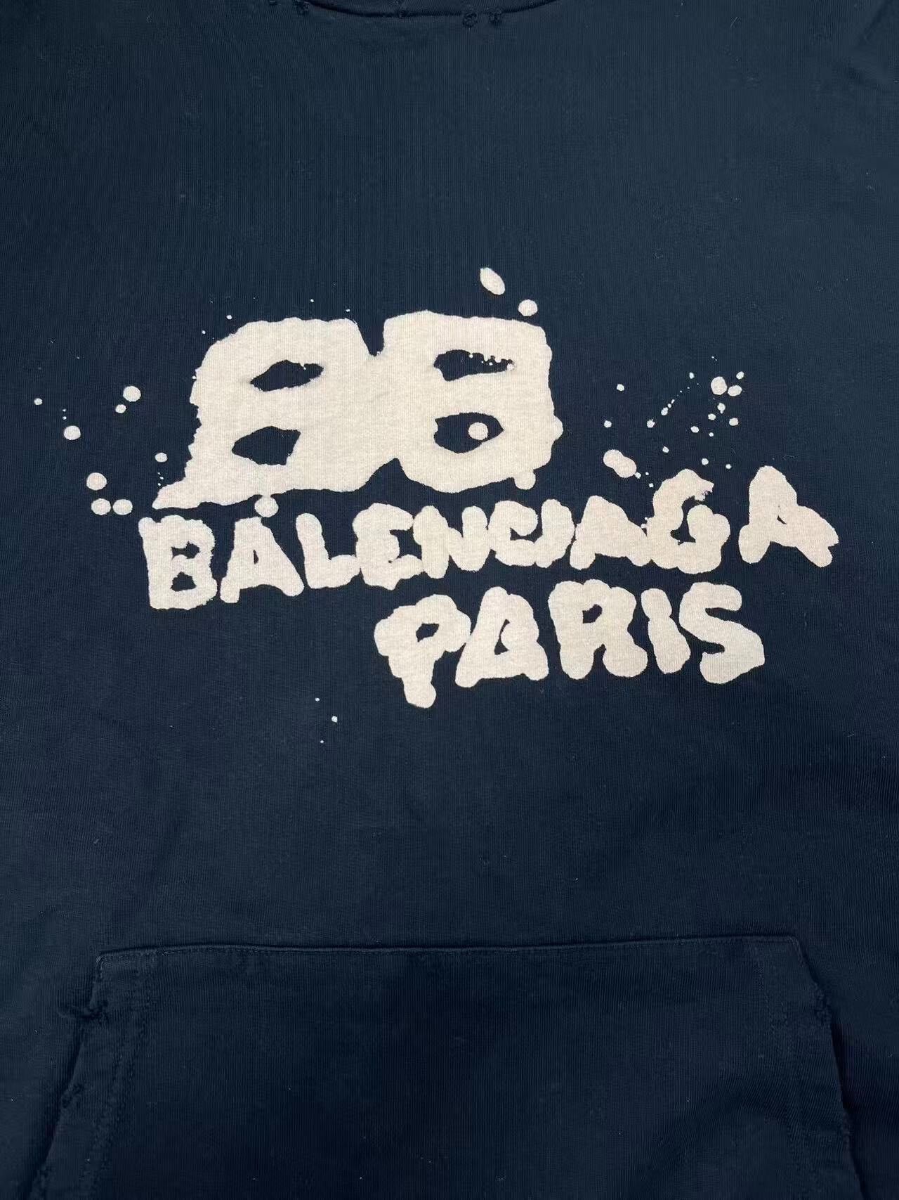Balenciaga Balenciaga Logo Print Oversized Hooded Sweatshirt Men's Size US XS / EU 42 / 0 - 3 Thumbnail
