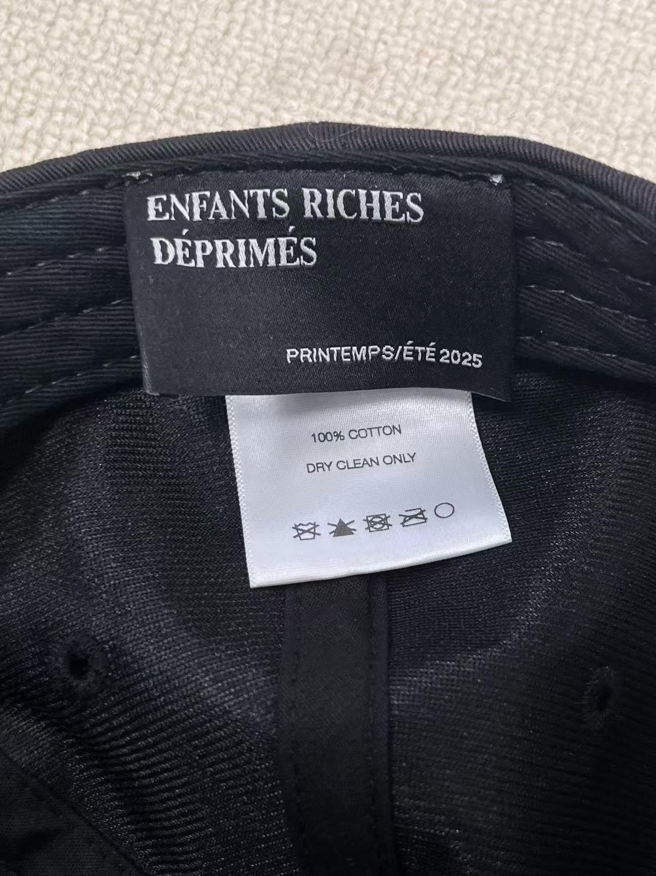 Enfants Riches Deprimes Enfants Riches Deprimes ERD Washed Black Embroidered Logo Baseball Cap Size ONE SIZE - 6 Thumbnail