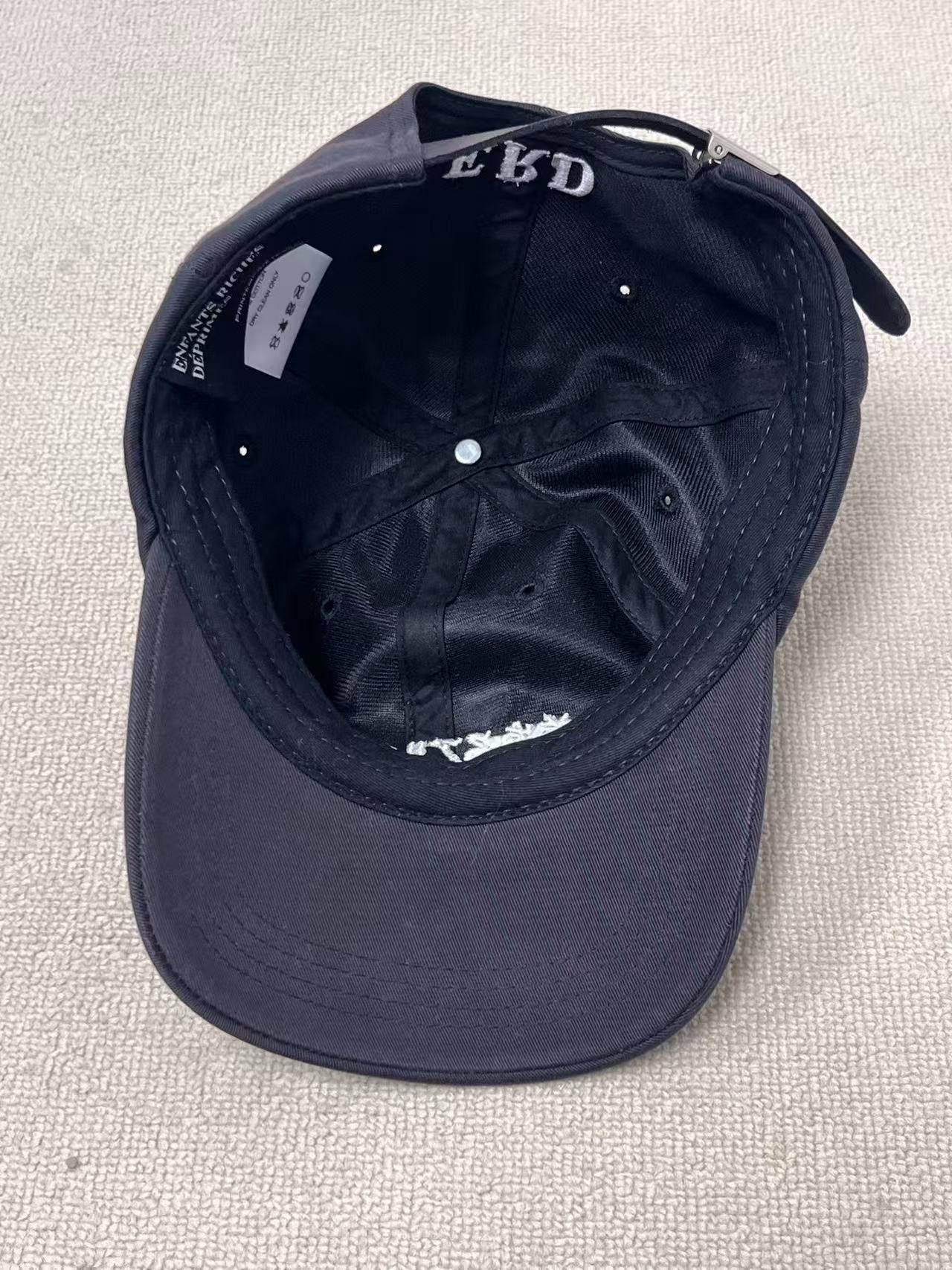Enfants Riches Deprimes Enfants Riches Deprimes ERD Washed Black Embroidered Logo Baseball Cap Size ONE SIZE - 5 Thumbnail