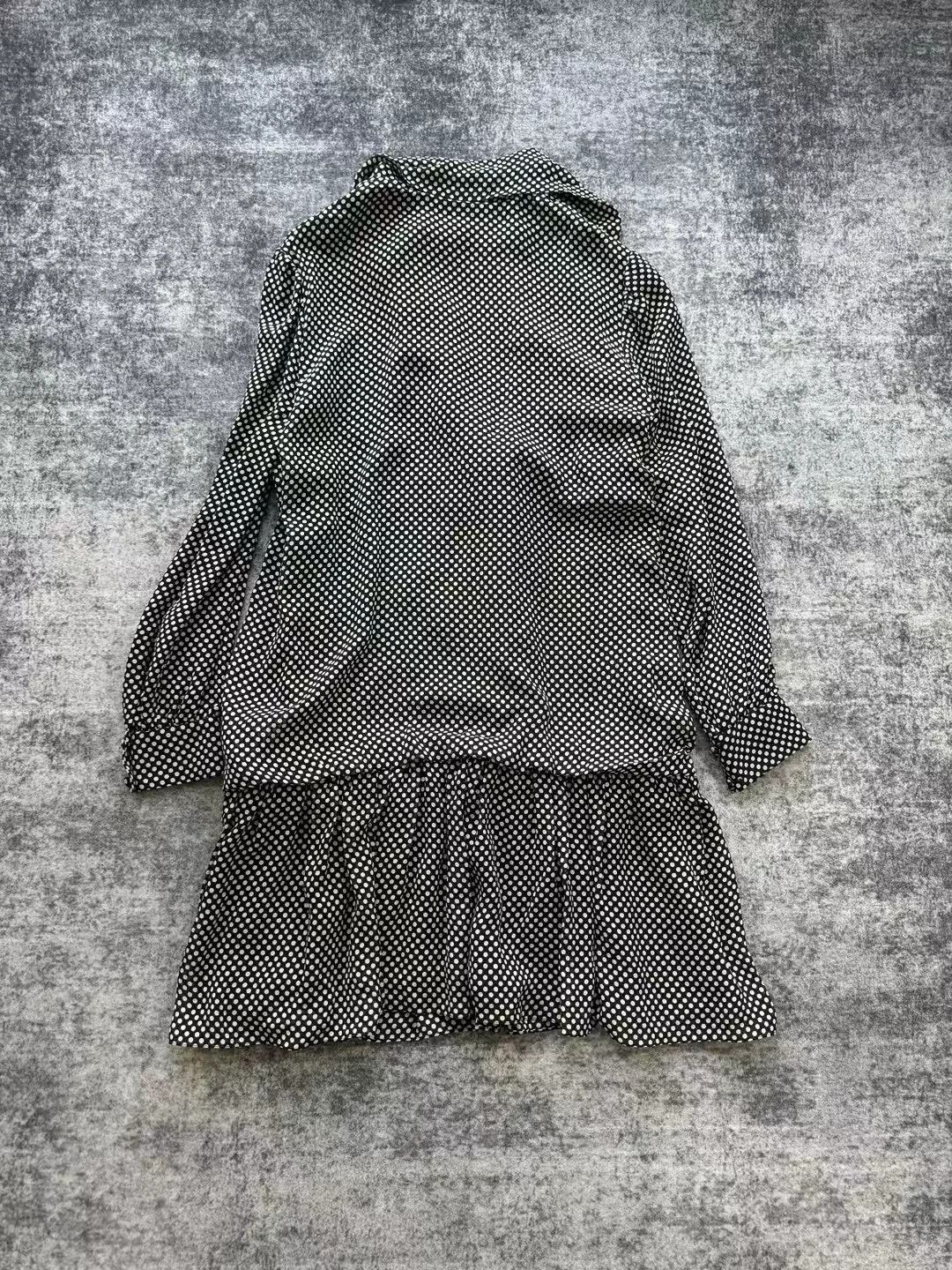 Celine Celine Polka Dot Silk Shirt Dress Size XXS / US 00 / IT 34 - 2 Thumbnail