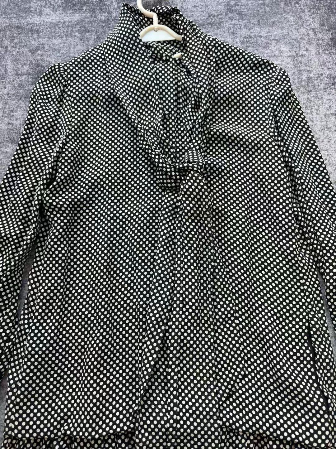Celine Celine Polka Dot Silk Shirt Dress Size XXS / US 00 / IT 34 - 6 Thumbnail