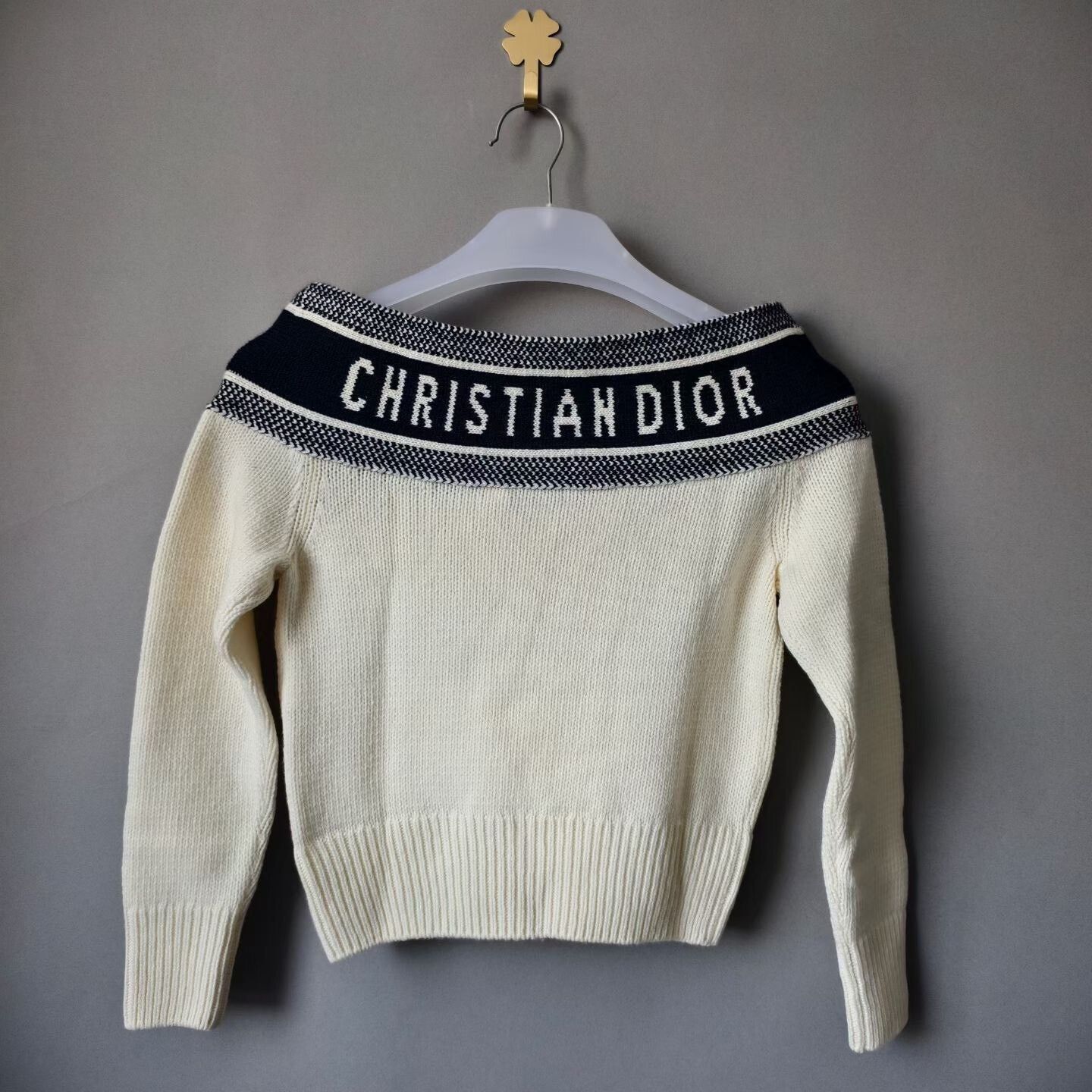 Dior DIOR Women's Sailor Collar Wool Sweater Size XXS / US 00 / IT 34 - 2 Thumbnail