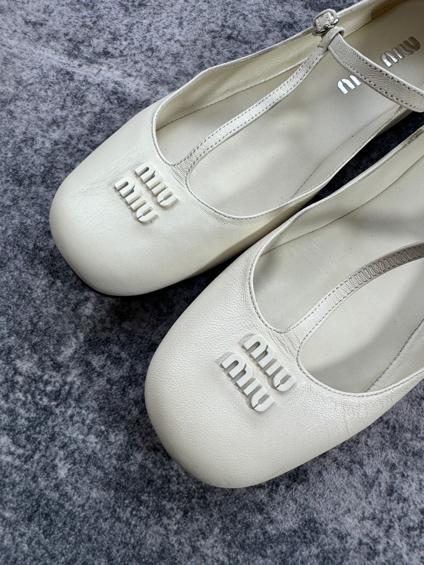 Miu Miu Miu Miu Lambskin Letter Logo Flat Shoes Size US 6.5 / IT 36.5 - 4 Thumbnail