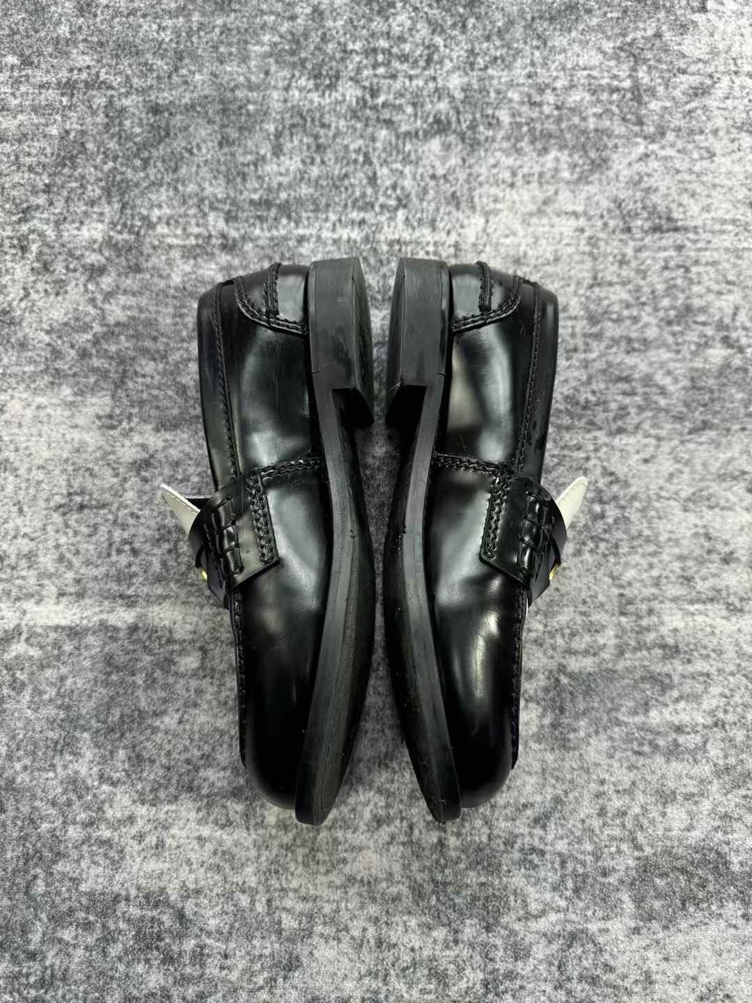 Miu Miu Miu Miu Black White Gold Coin Loafers Size US 4 / IT 34 - 4 Thumbnail