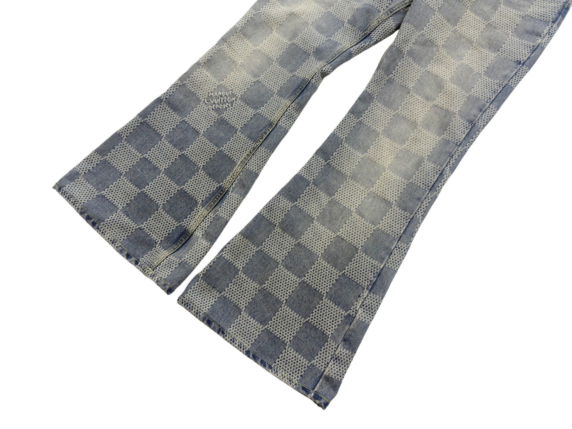 Louis Vuitton Louis Vuitton Checkerboard Flare Jeans Size US 32 / EU 48 - 3 Thumbnail
