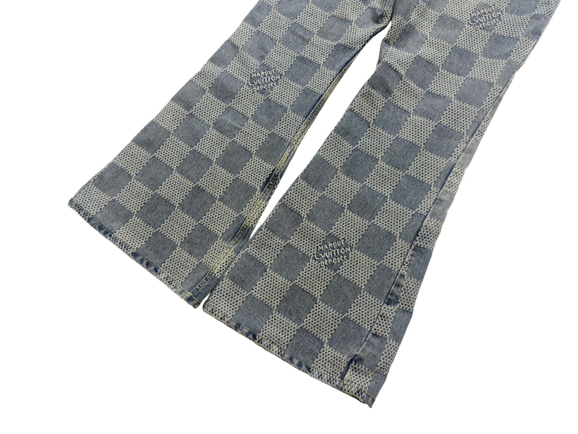 Louis Vuitton Louis Vuitton Checkerboard Flare Jeans Size US 32 / EU 48 - 6 Thumbnail