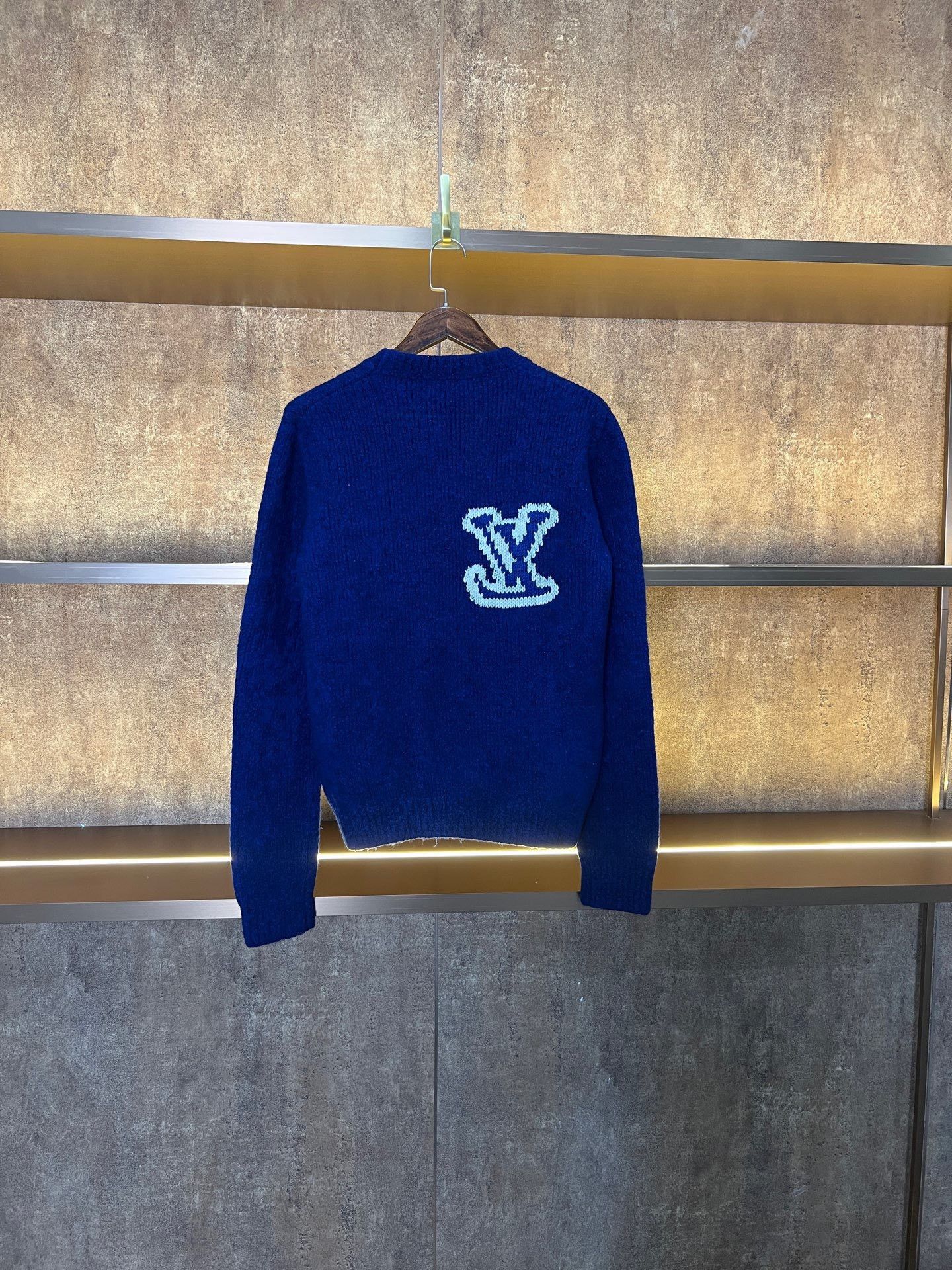 Louis Vuitton Louis Vuitton Blue Logo Sweater Size US M / EU 48-50 / 2 - 2 Thumbnail