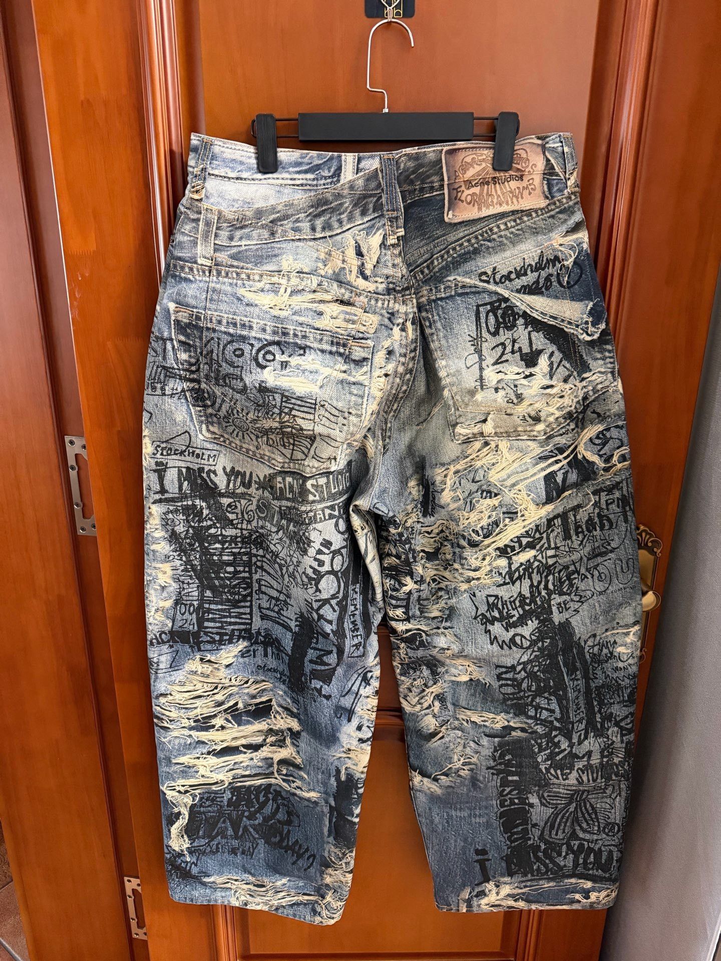 Acne Studios Acne Studios 2024 Ripped Graffiti Jeans Size US 35 - 2 Thumbnail