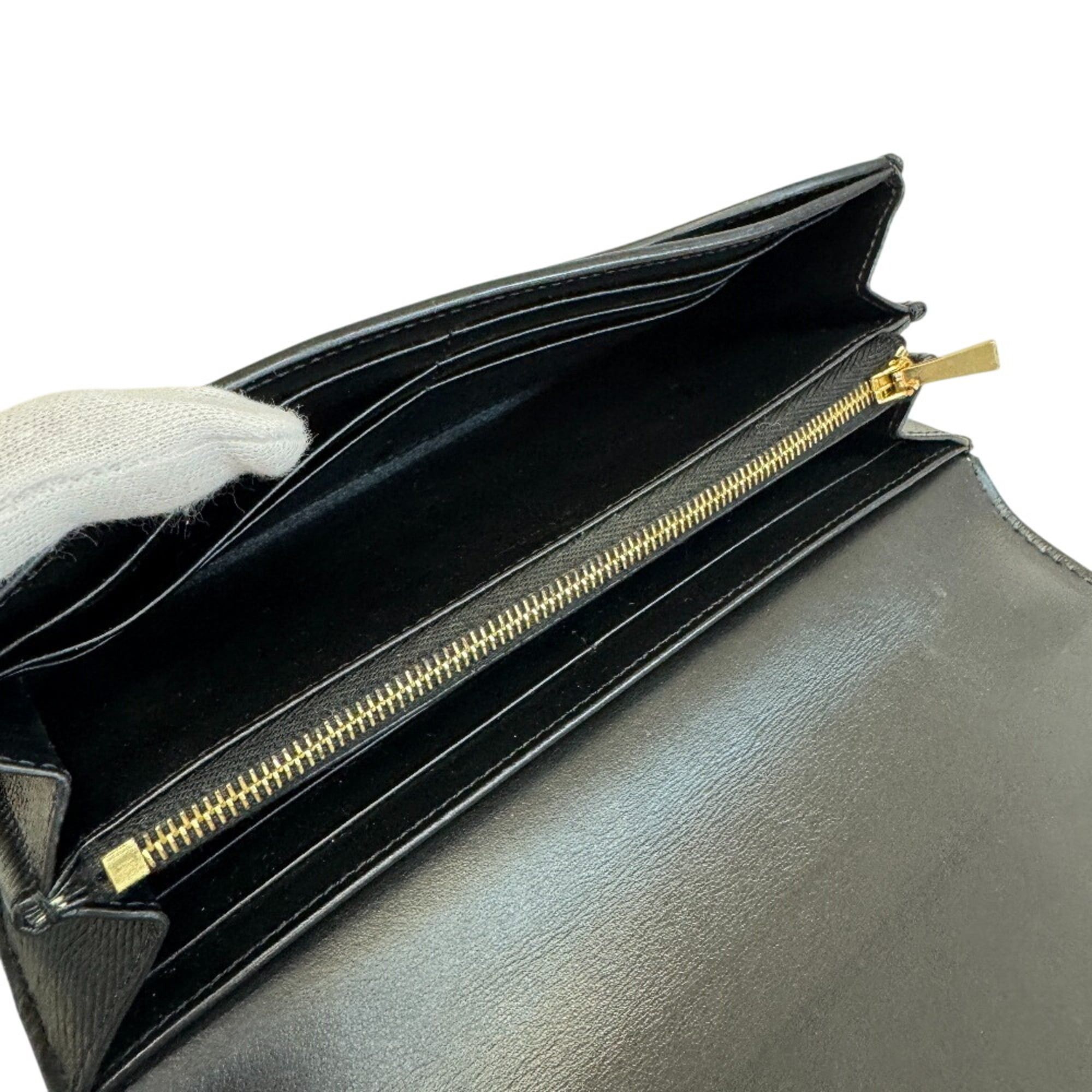 Celine Celine Large Flap Wallet Long Black Size ONE SIZE - 8 Thumbnail