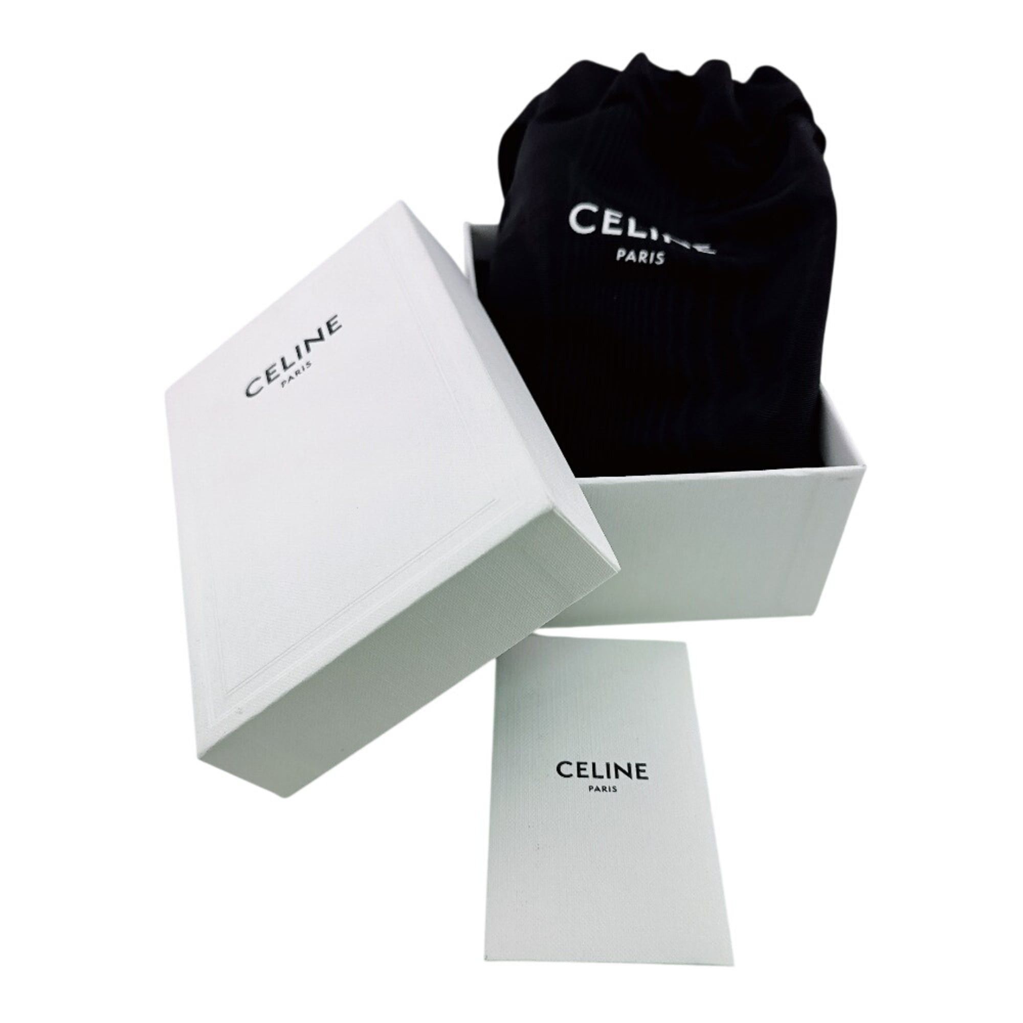 Celine Celine Compact Wallet Small Flap Triomphe Tri-fold Green Size ONE SIZE - 11 Thumbnail